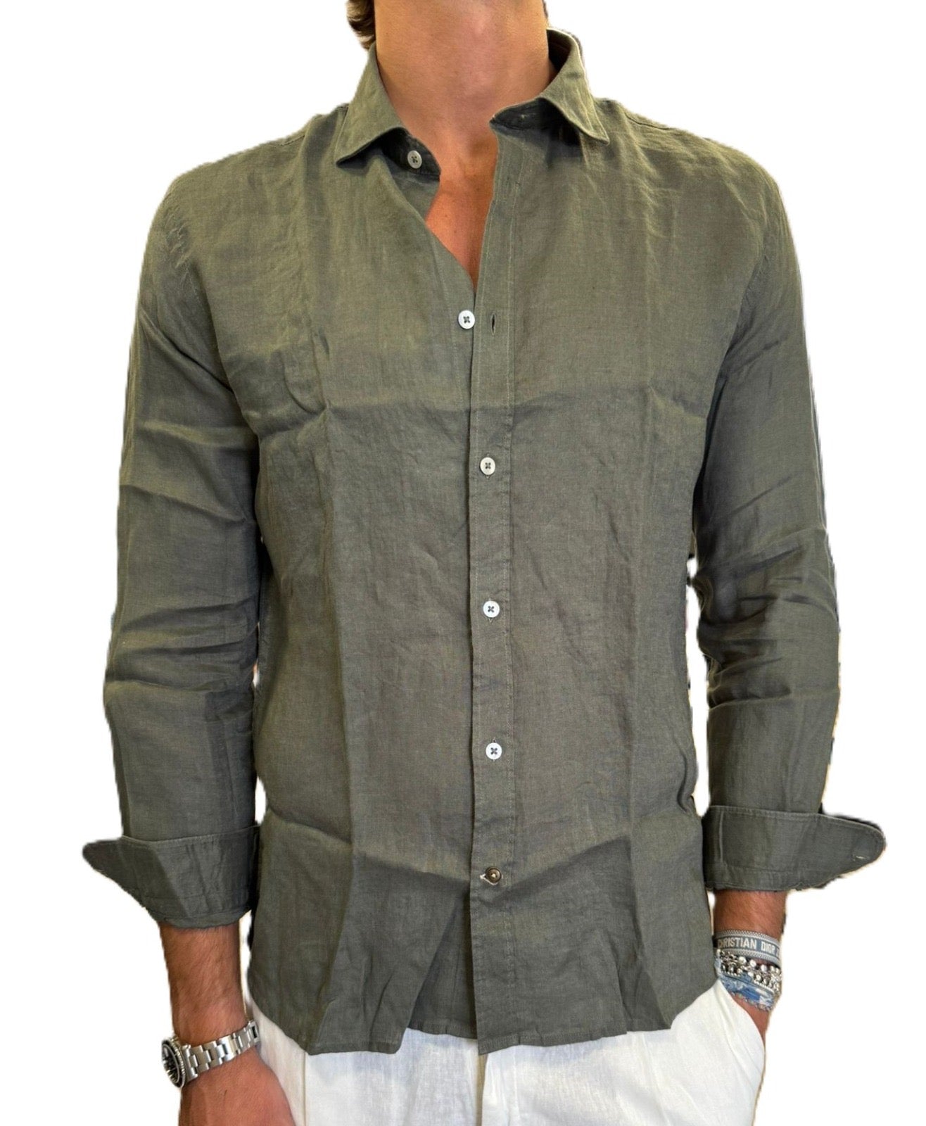Camicia puro lino Alley Docks