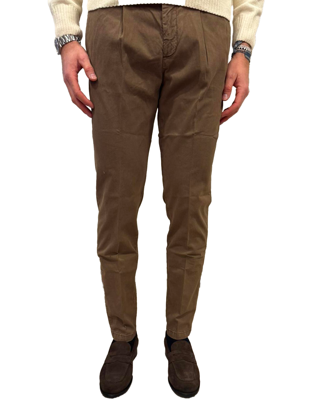 Pantalone slim in cotone