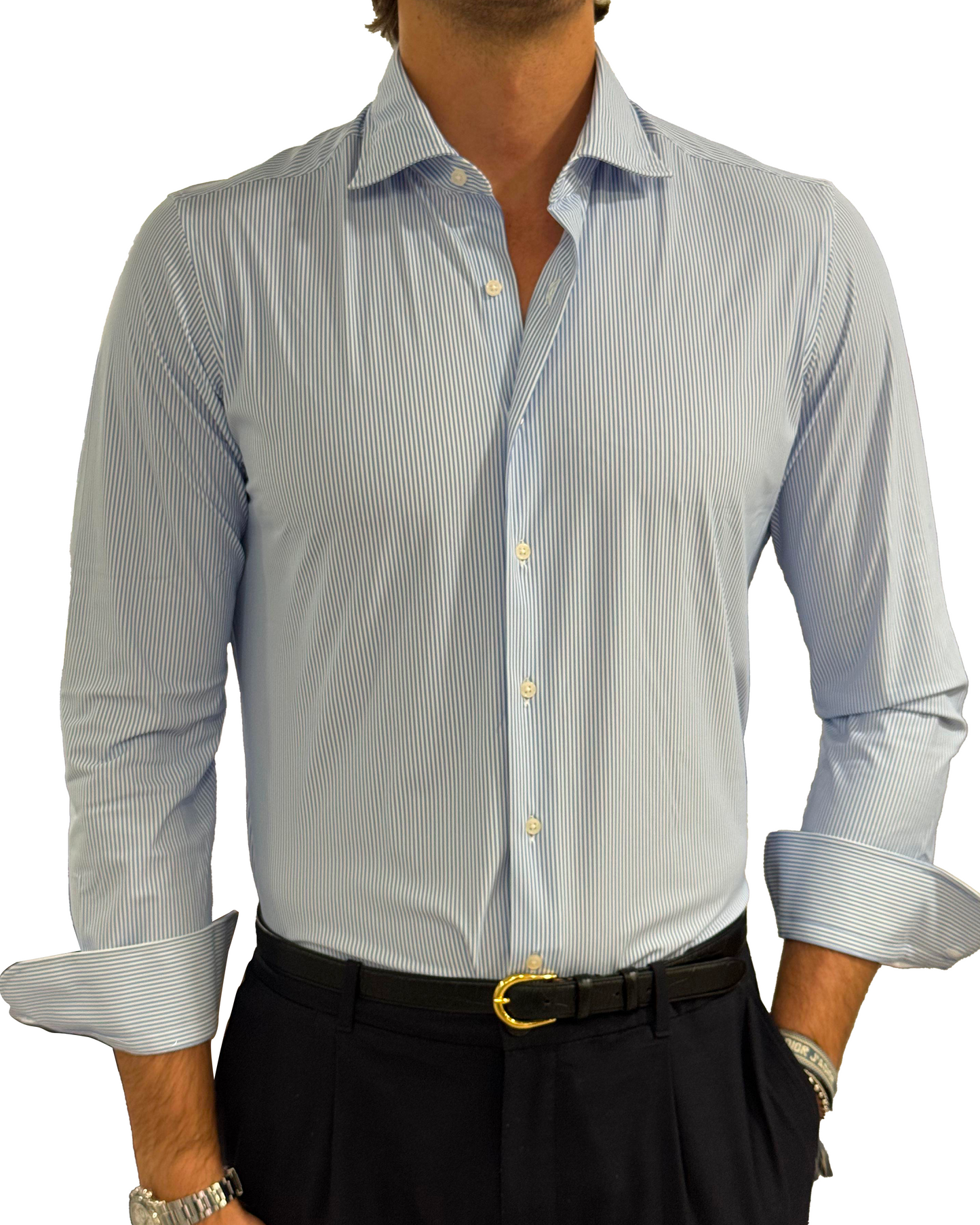 Camicia in tessuto tecnico no stiro Montedoglio