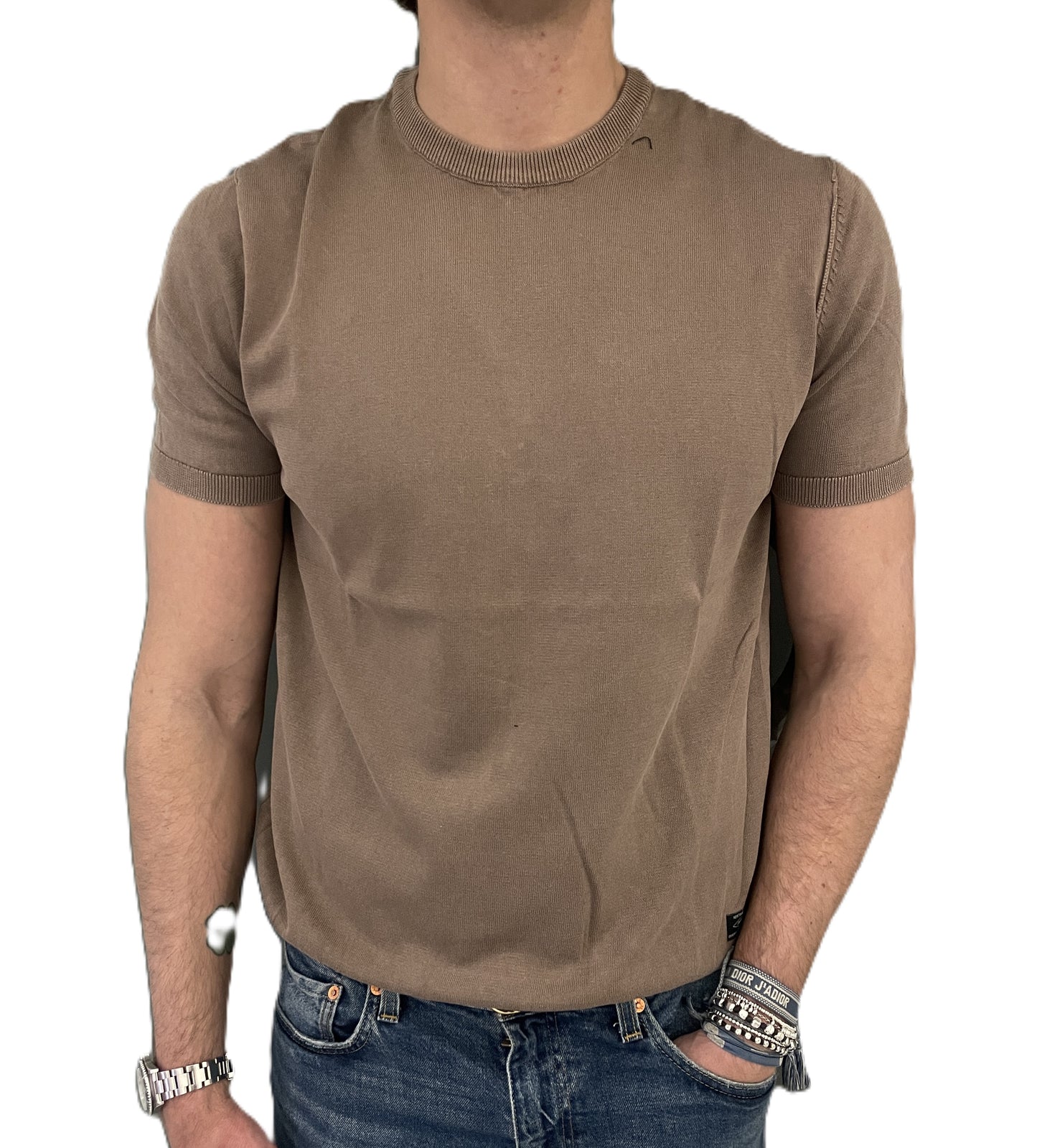 T-shirt in maglia impure puro cotone