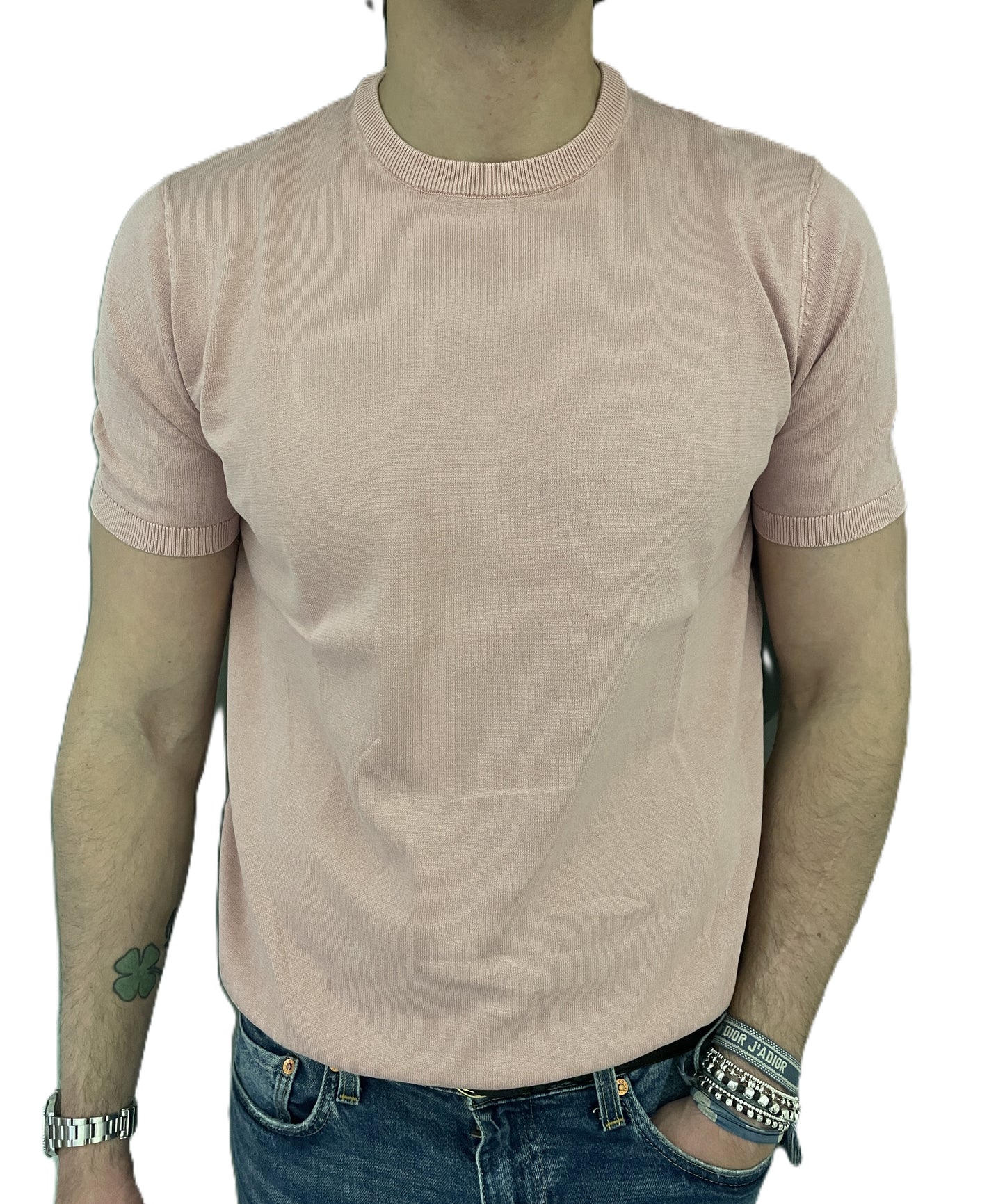 T-shirt in maglia impure puro cotone