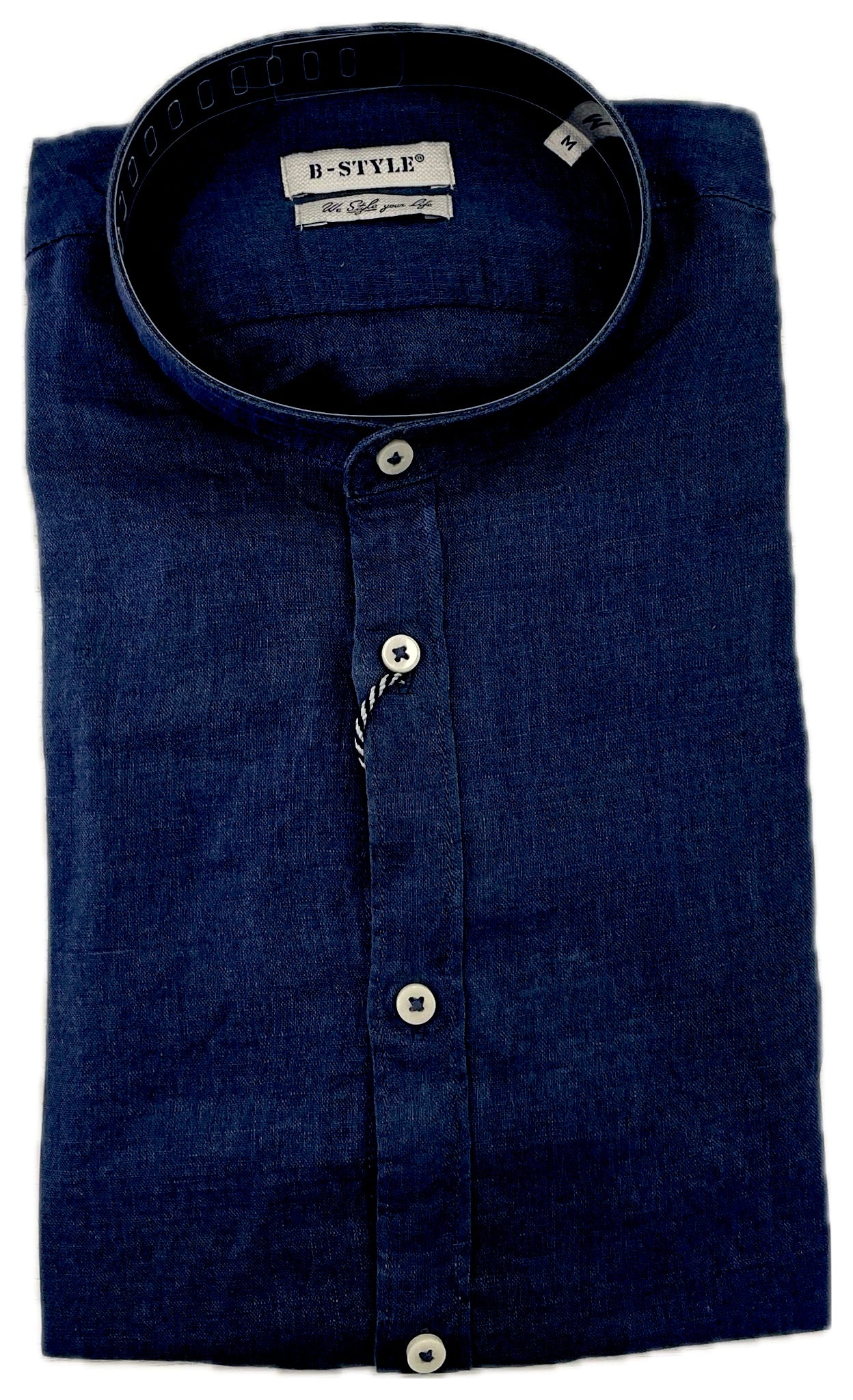 Camicia puro lino collo coreano