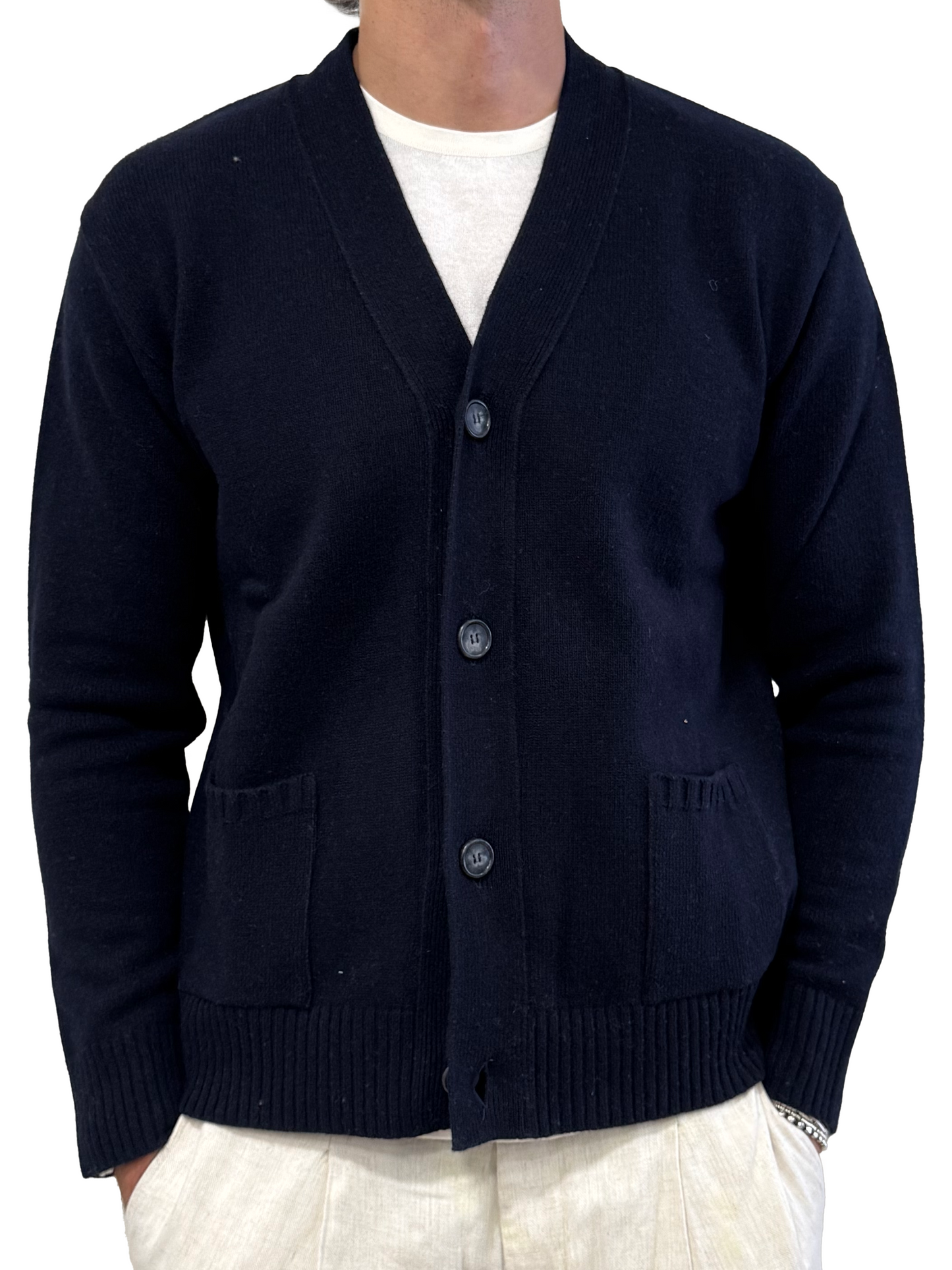 Cardigan lana cotone