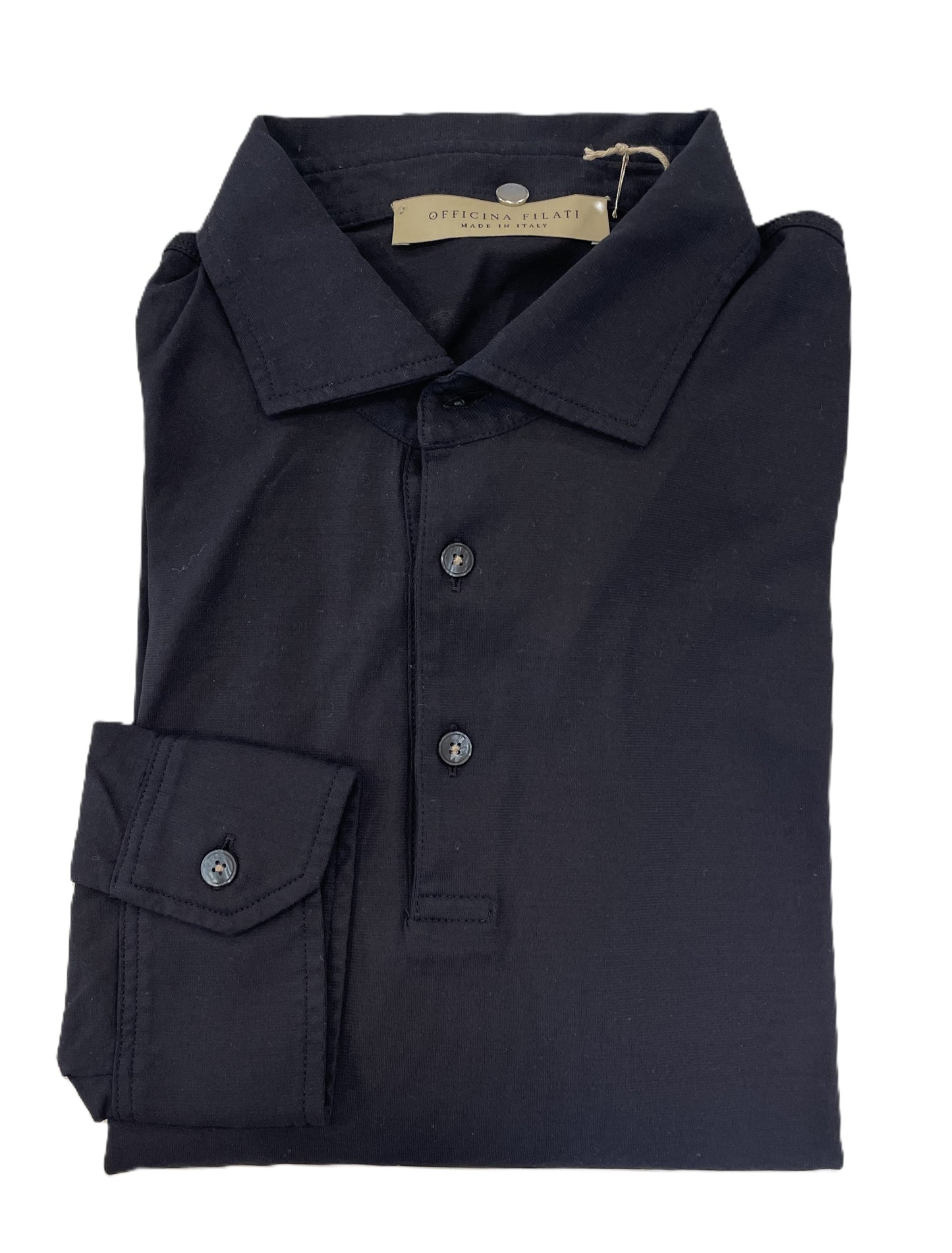 Polo camicia in crepe di cotone