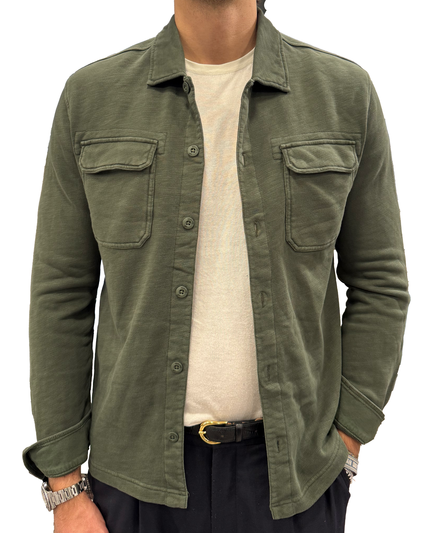 Giacca camicia in felpa