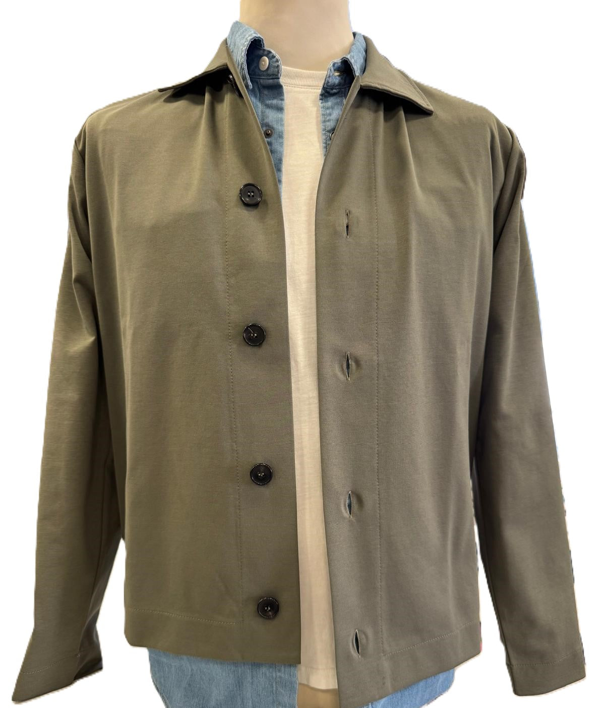 Giacca camicia in tessuto tecnico