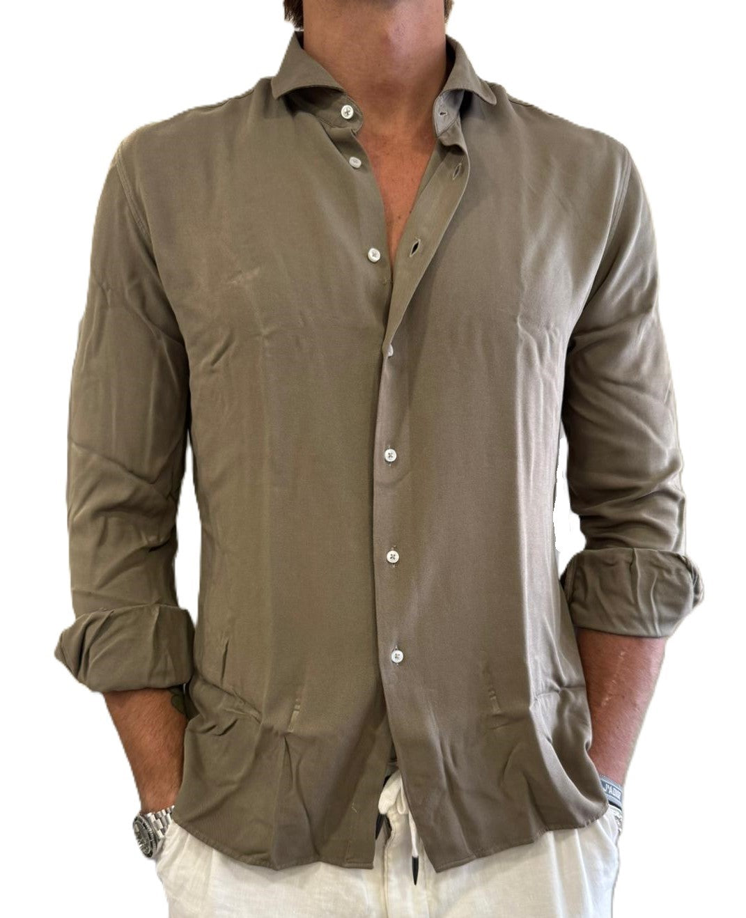 Polo camicia in piquet extra fine