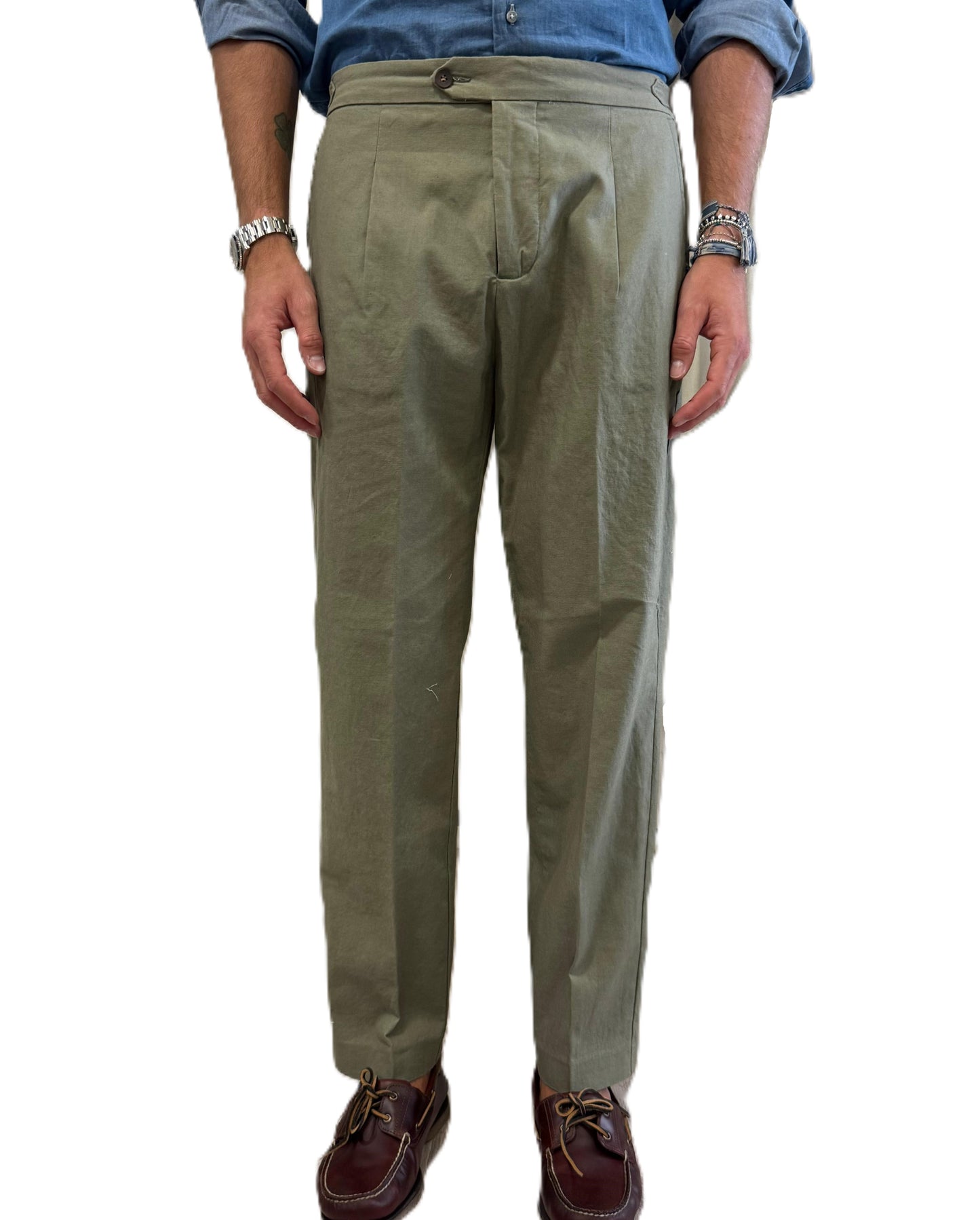 Pantalone Squad sartoriale lino e cotone regular