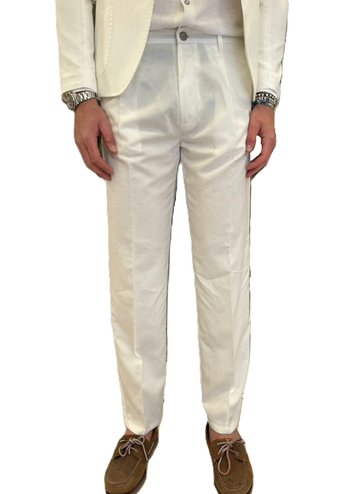 Pantalone lino e viscosa bernese