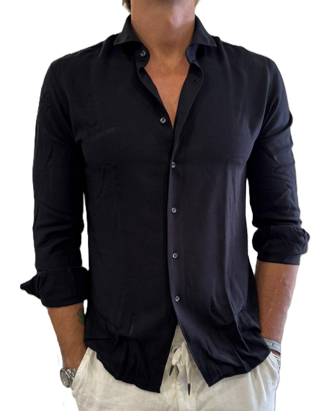 Polo camicia in piquet extra fine