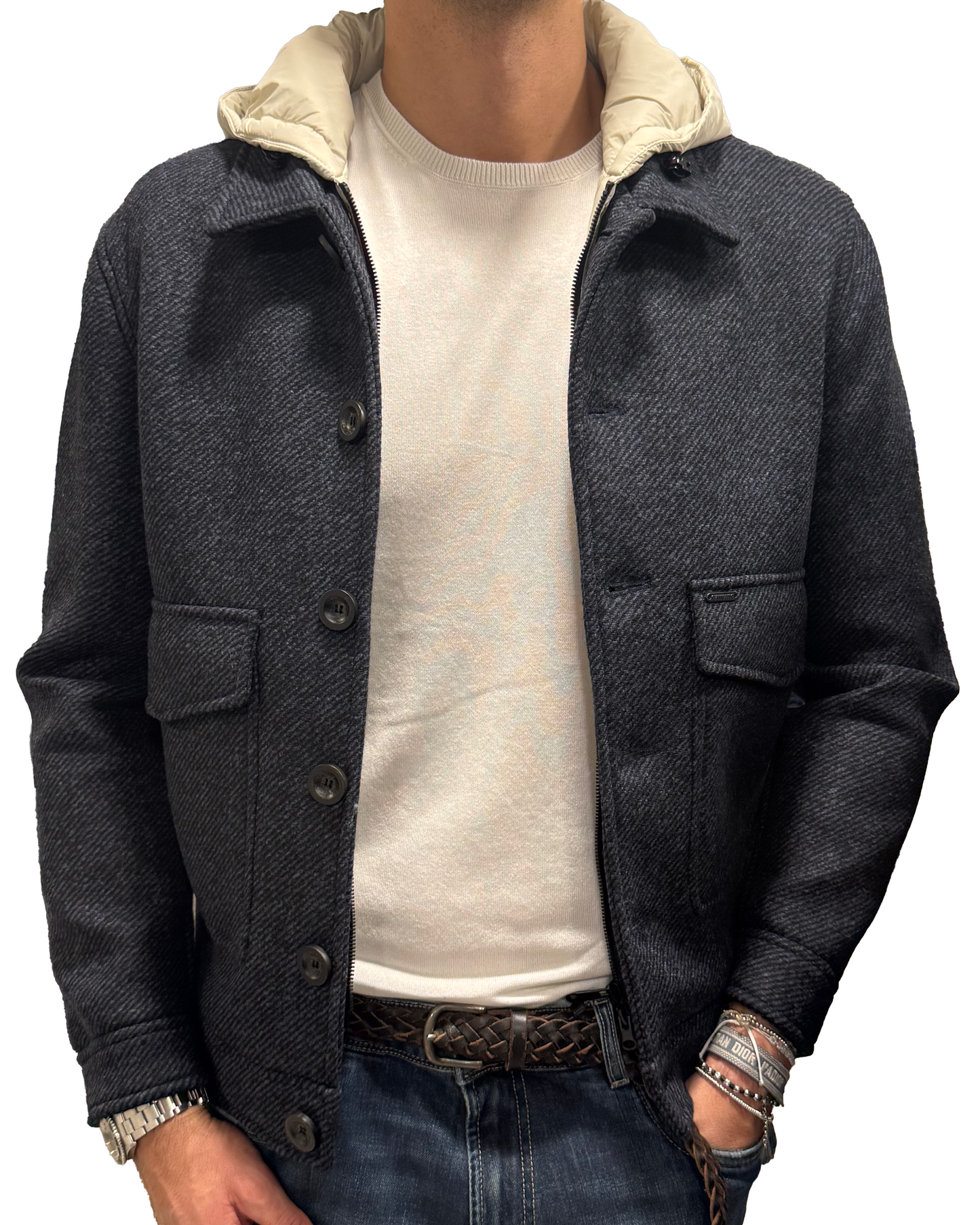 GIACCA CAMICIA MISTO LANA