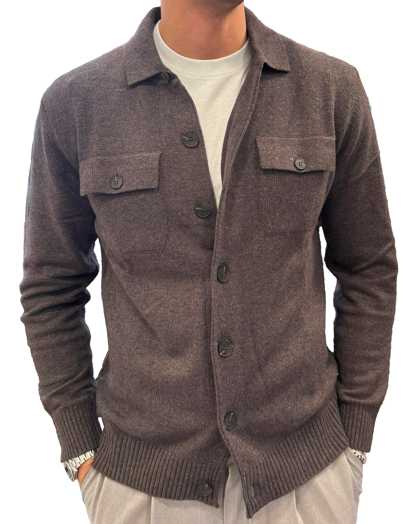 Field jacket in lana lambswool