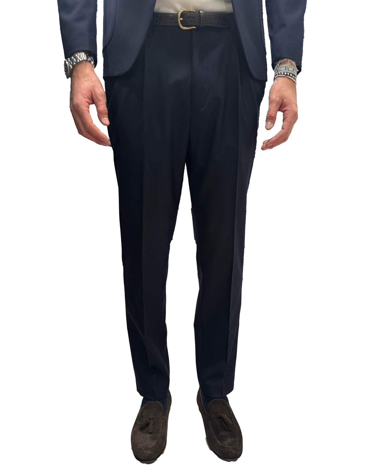 Pantalone fresco di lana slim