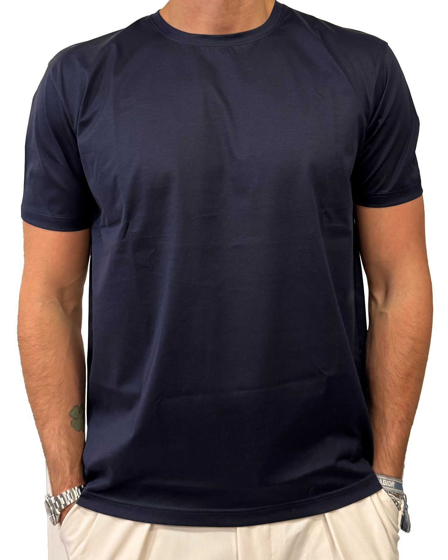 T-shirt in puro cotone filo di scozia