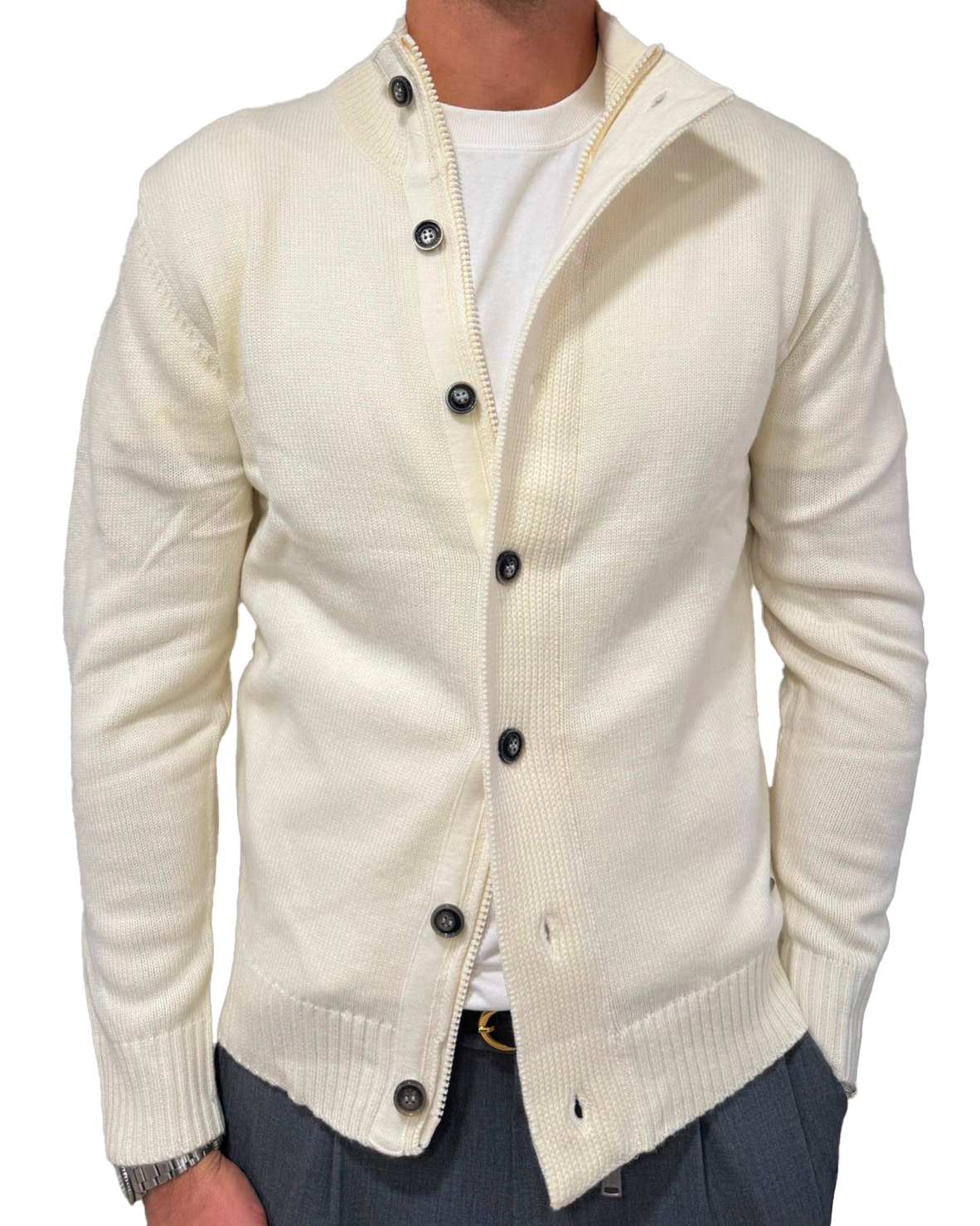 Cardigan misto lana