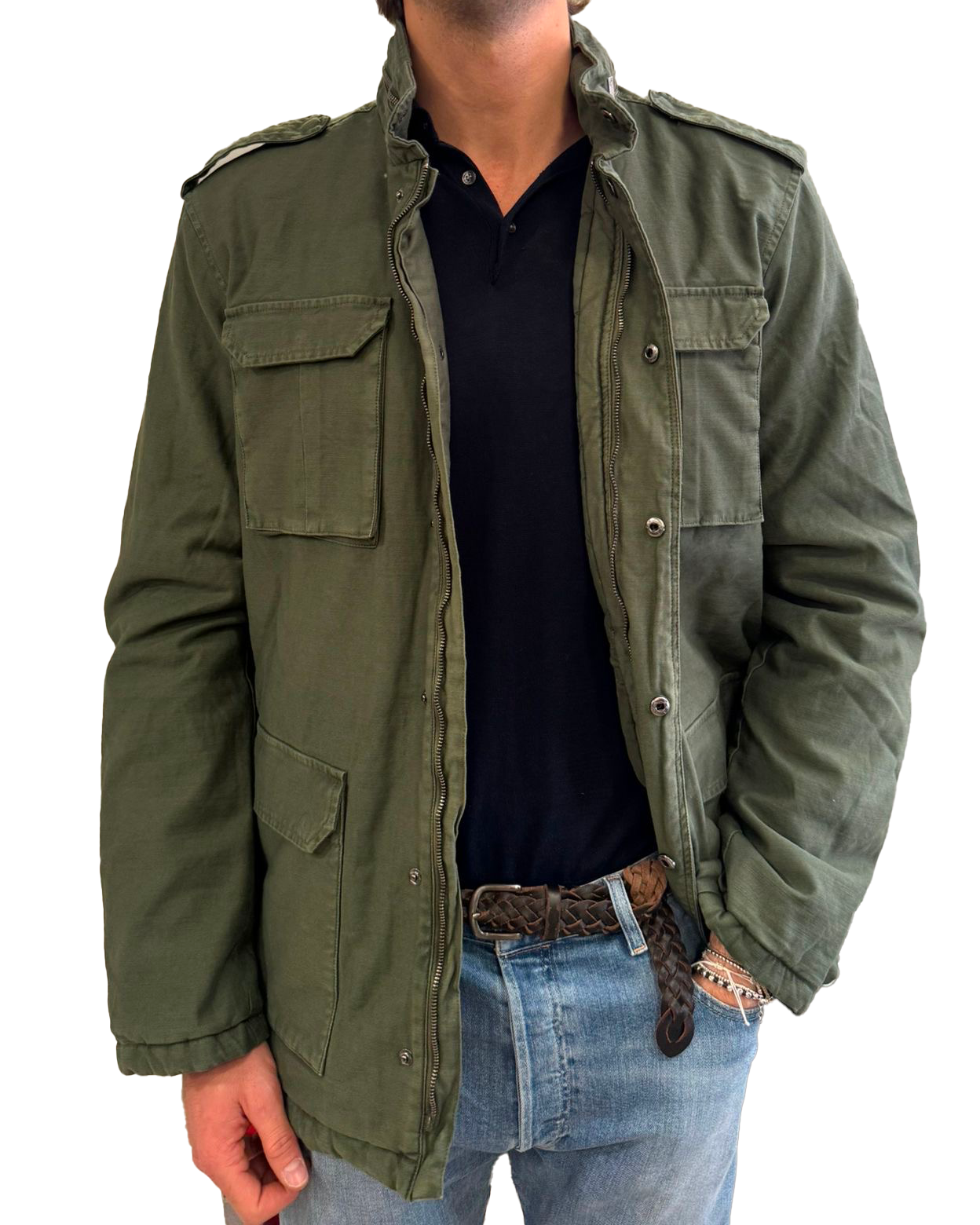 Field jacket in cotone