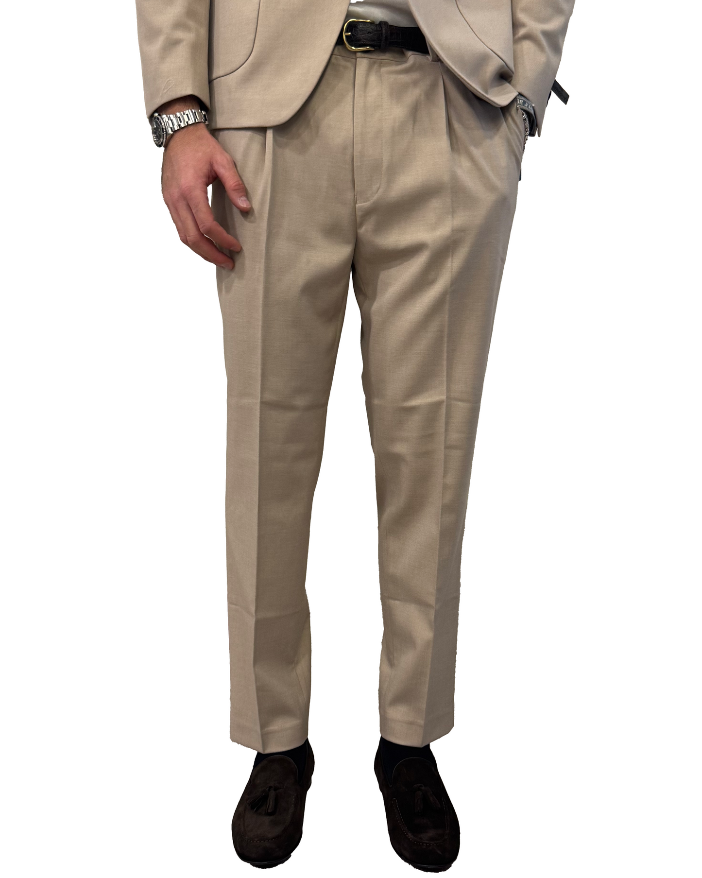 Pantalone fresco di lana slim