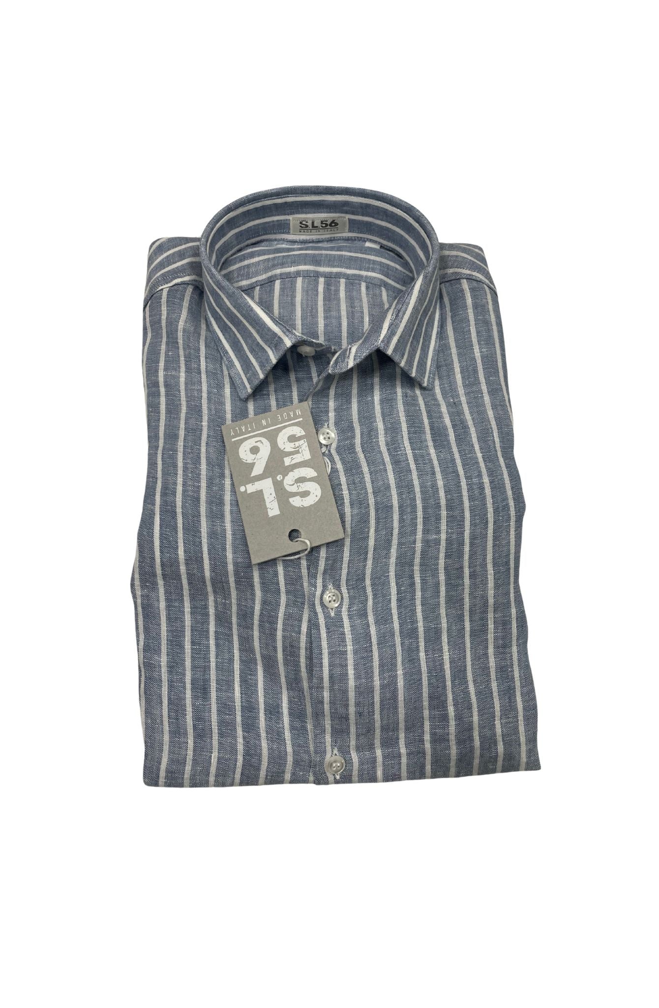 Camicie puro lino righe S.L. 56 made in italy