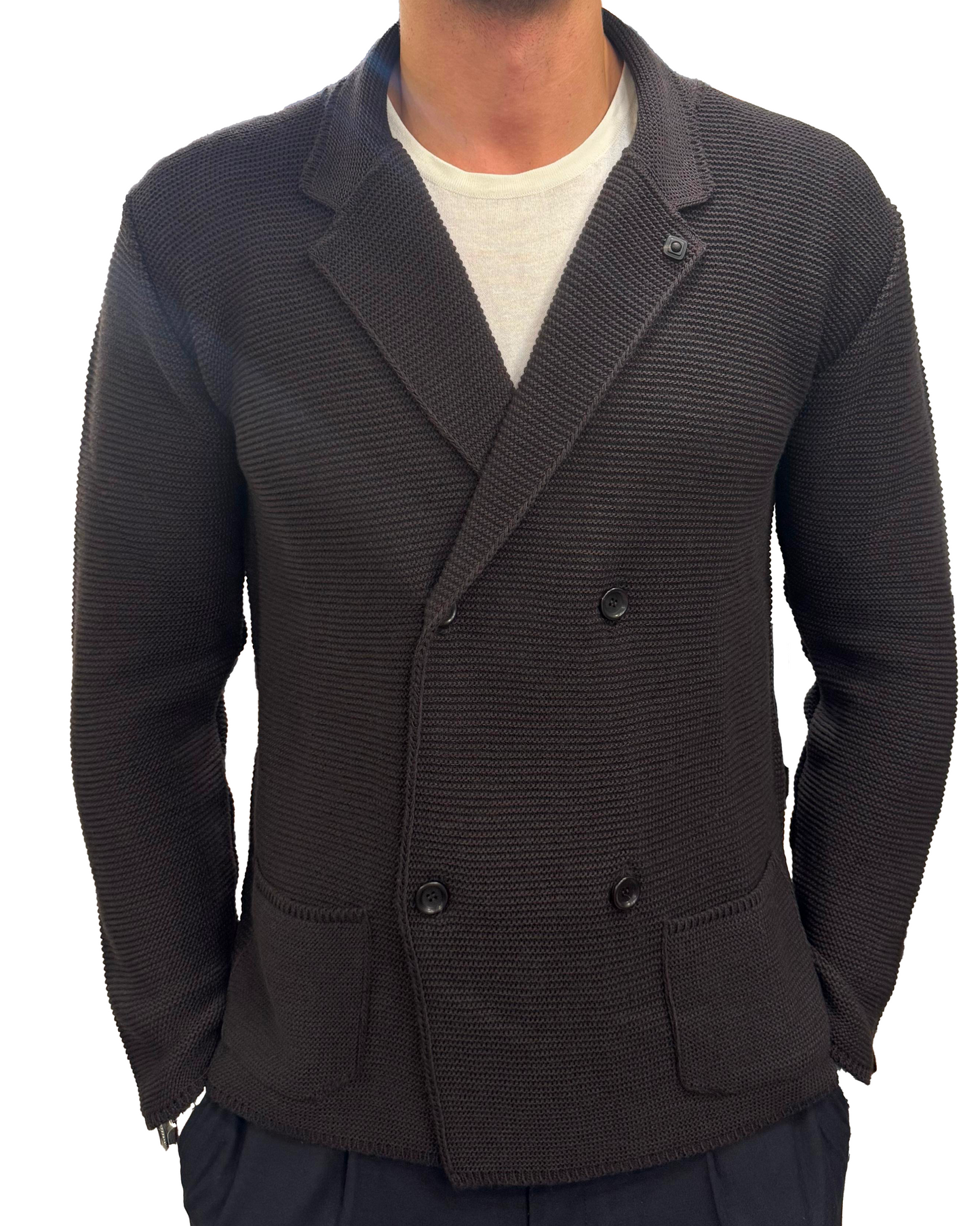 Blazer in maglia doppiopetto