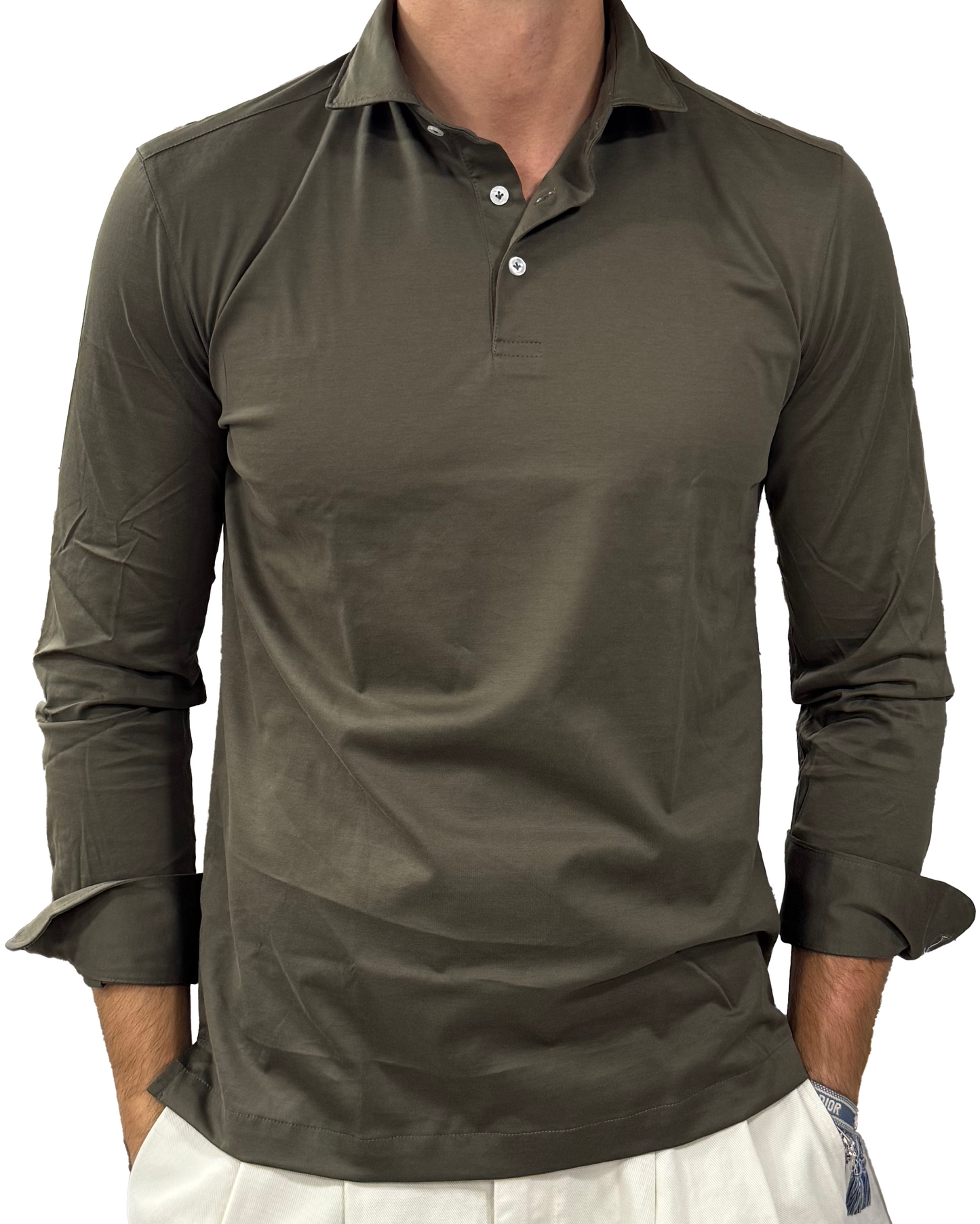 Polo camicia jersey extra fine