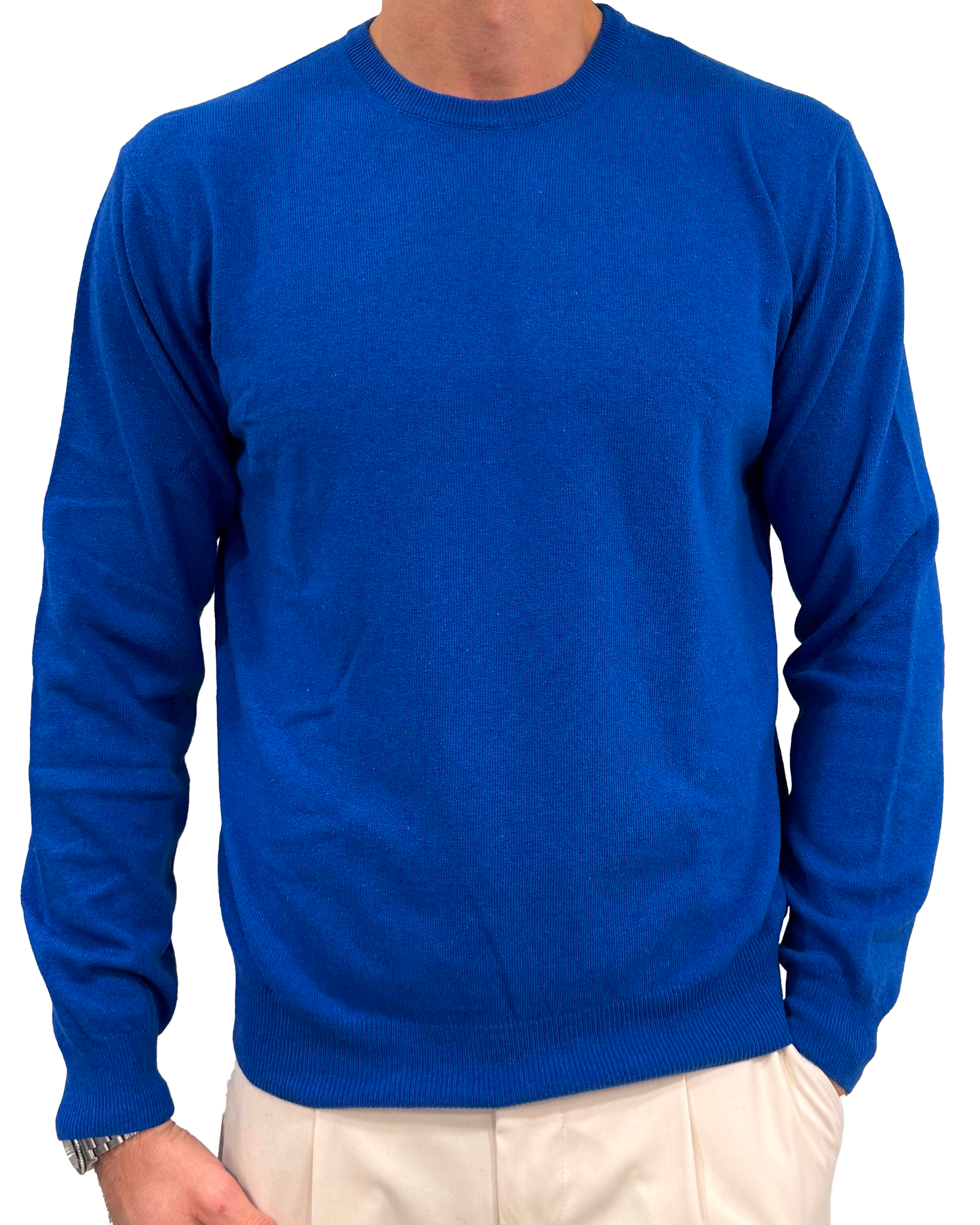 Maglia girocollo in lana e cashmere