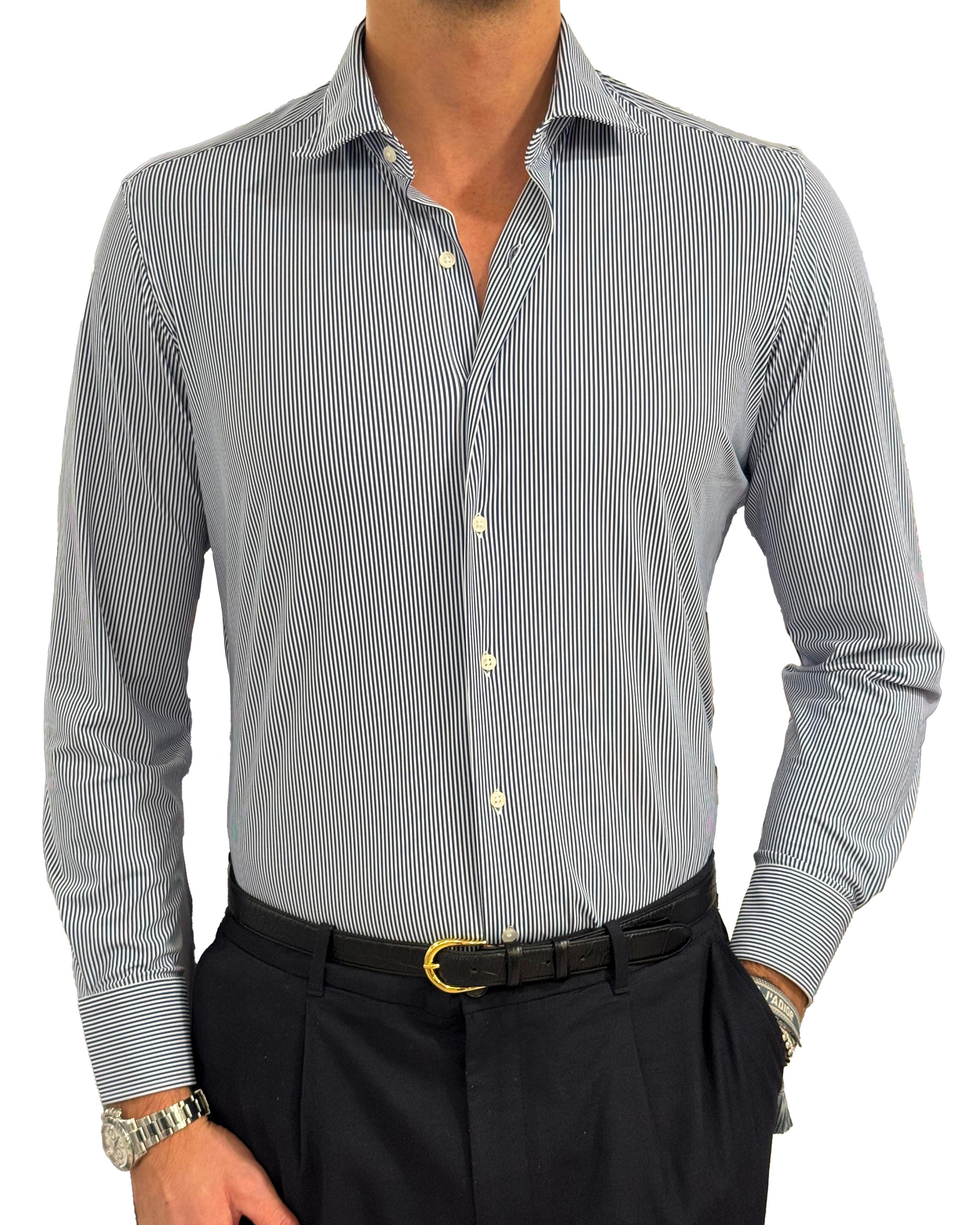 Camicia in tessuto tecnico no stiro Montedoglio