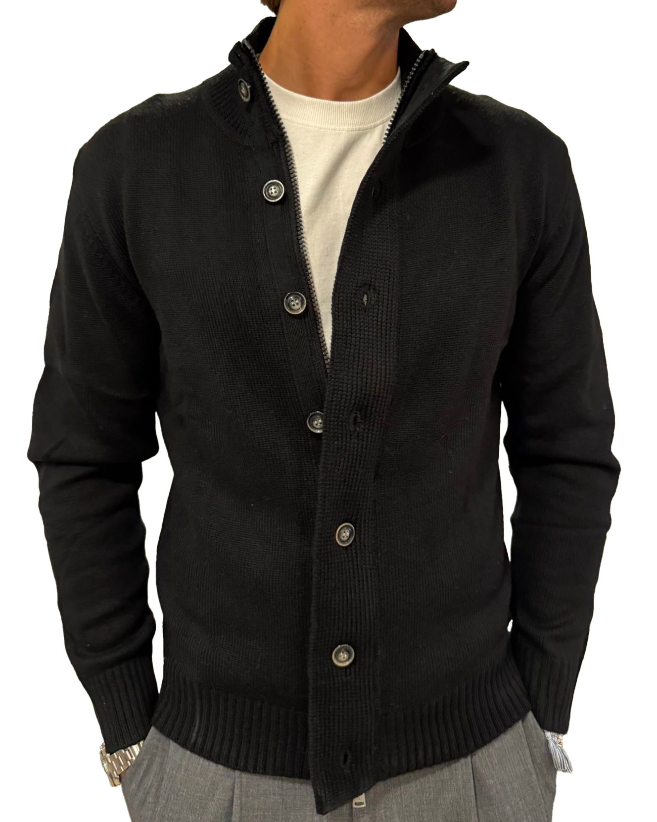 Cardigan misto lana