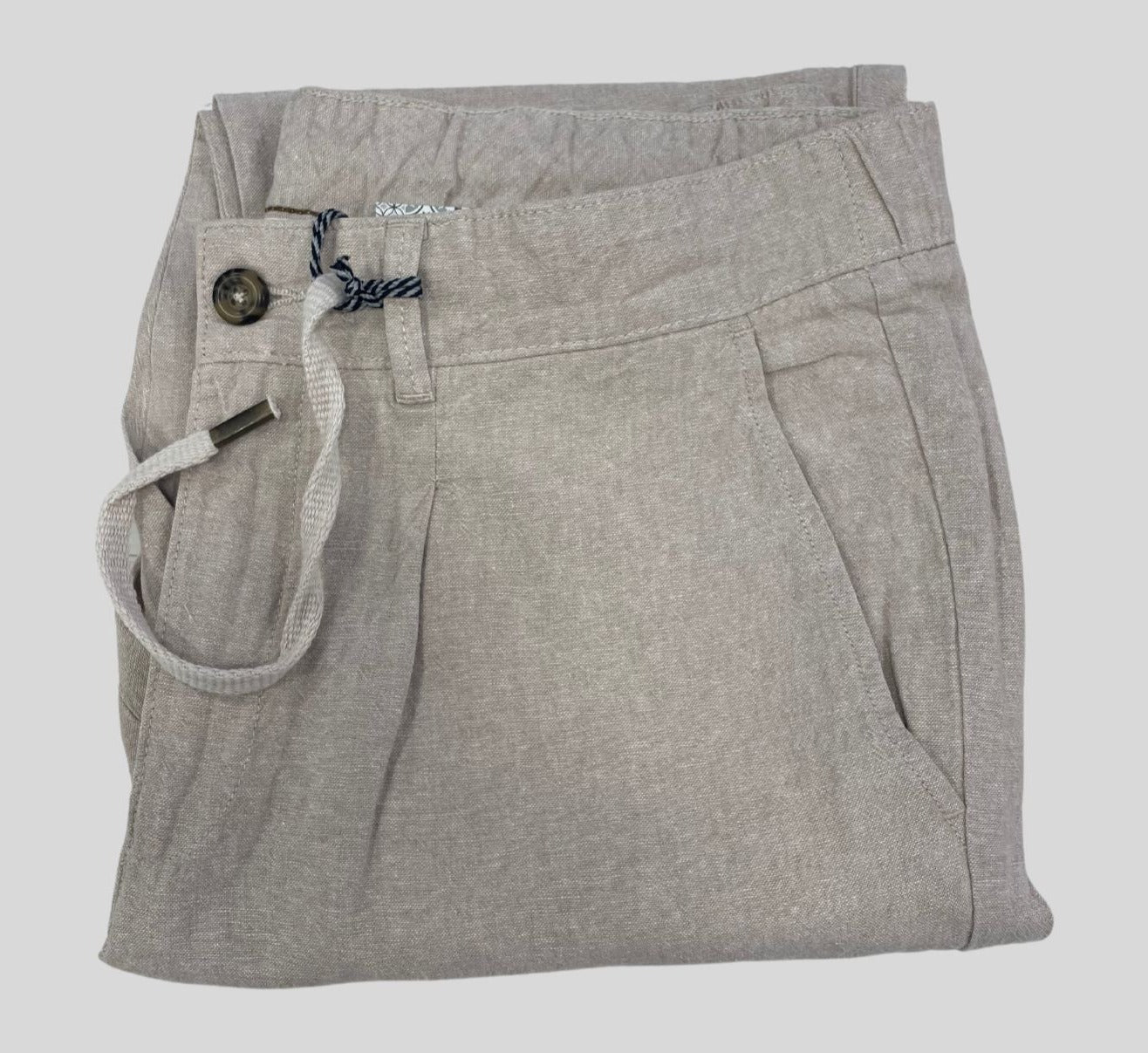 Pantalone con coulisse lino e cotone