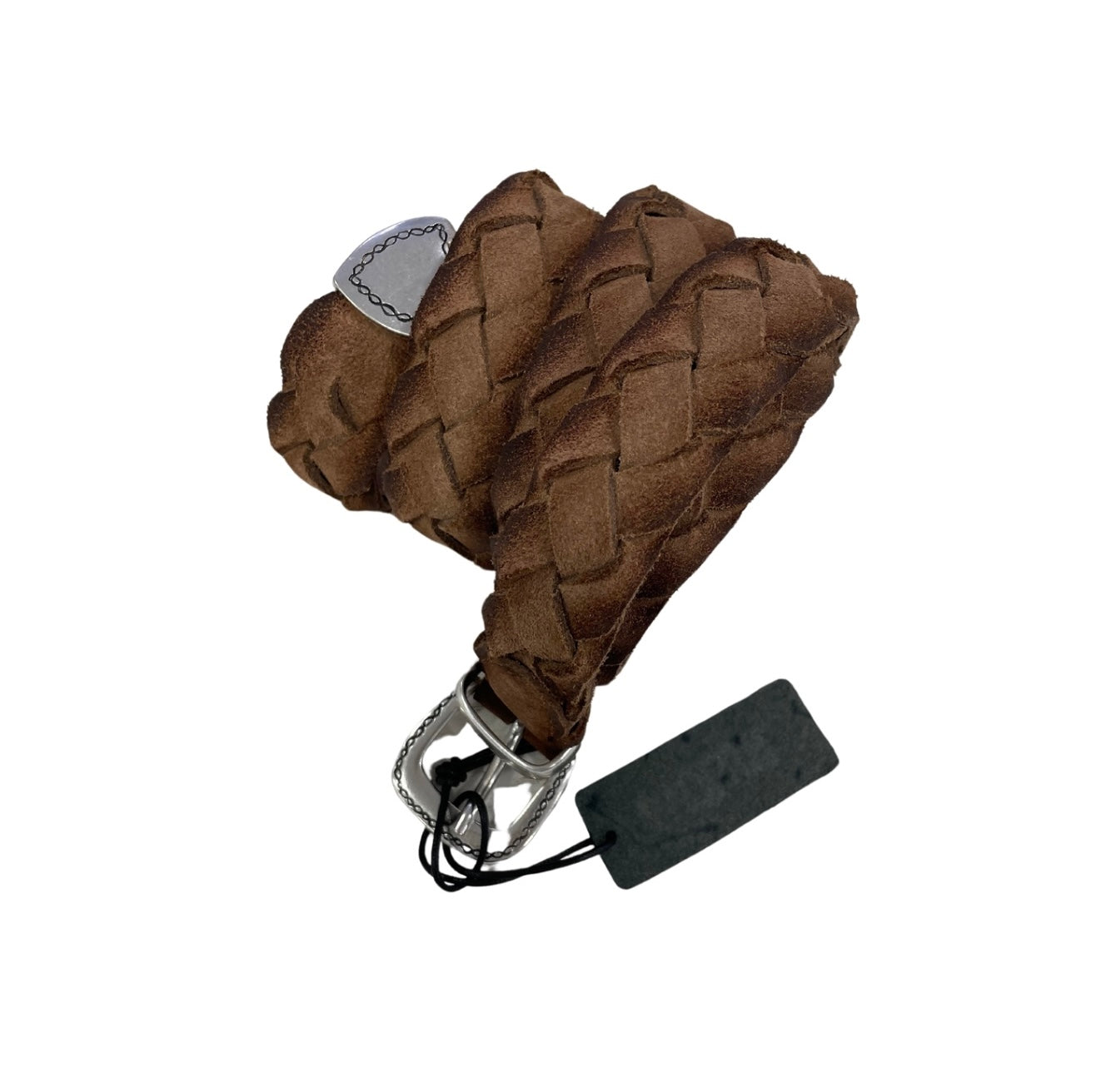 Braided suede belt