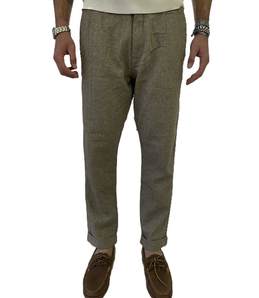 Pantaloni lino e cotone