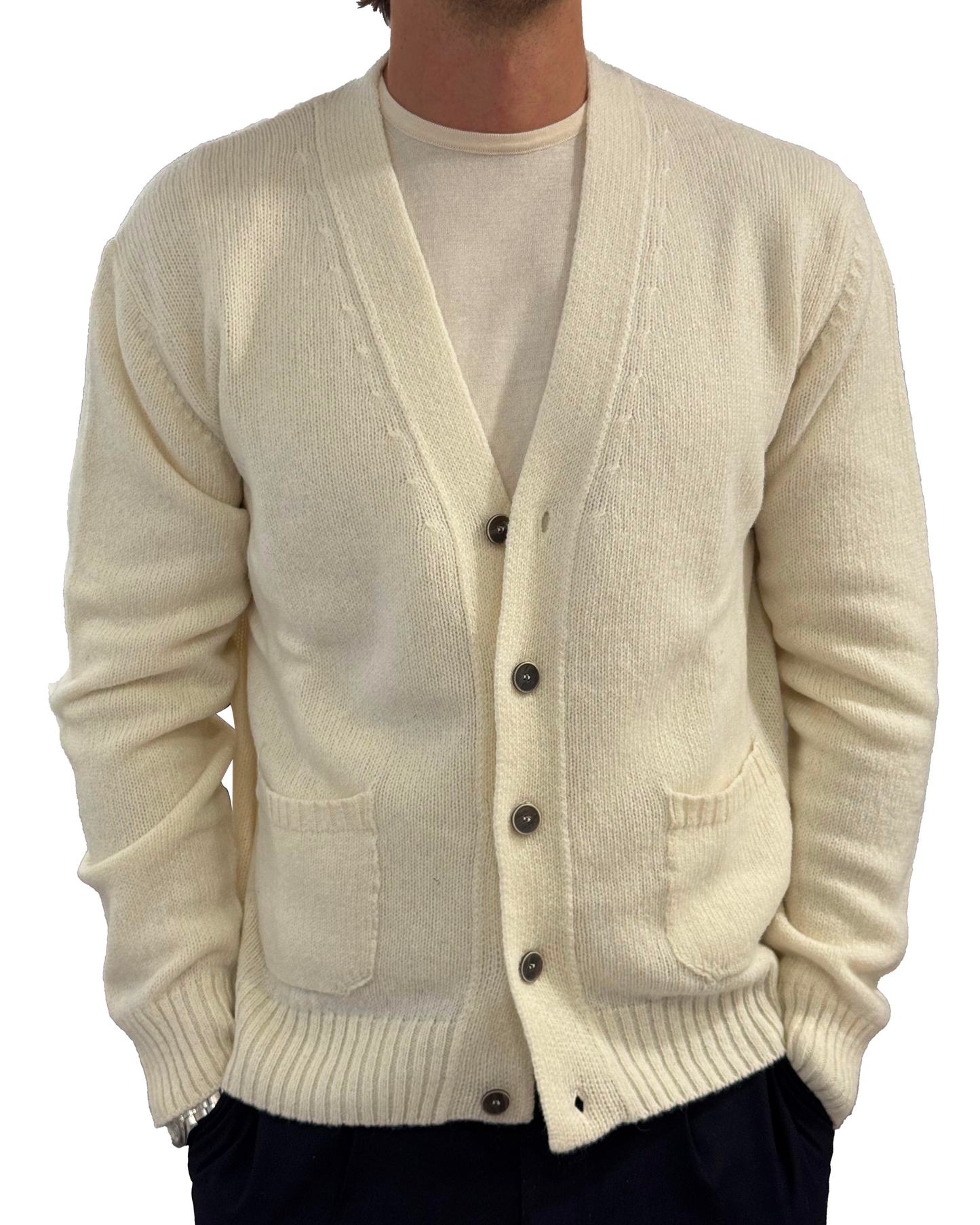 Cardigan in pura lana vergine