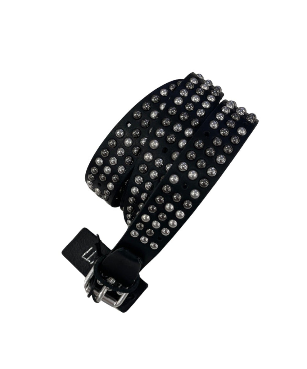 Black studded belt