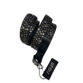 Smooth leather belt with studs