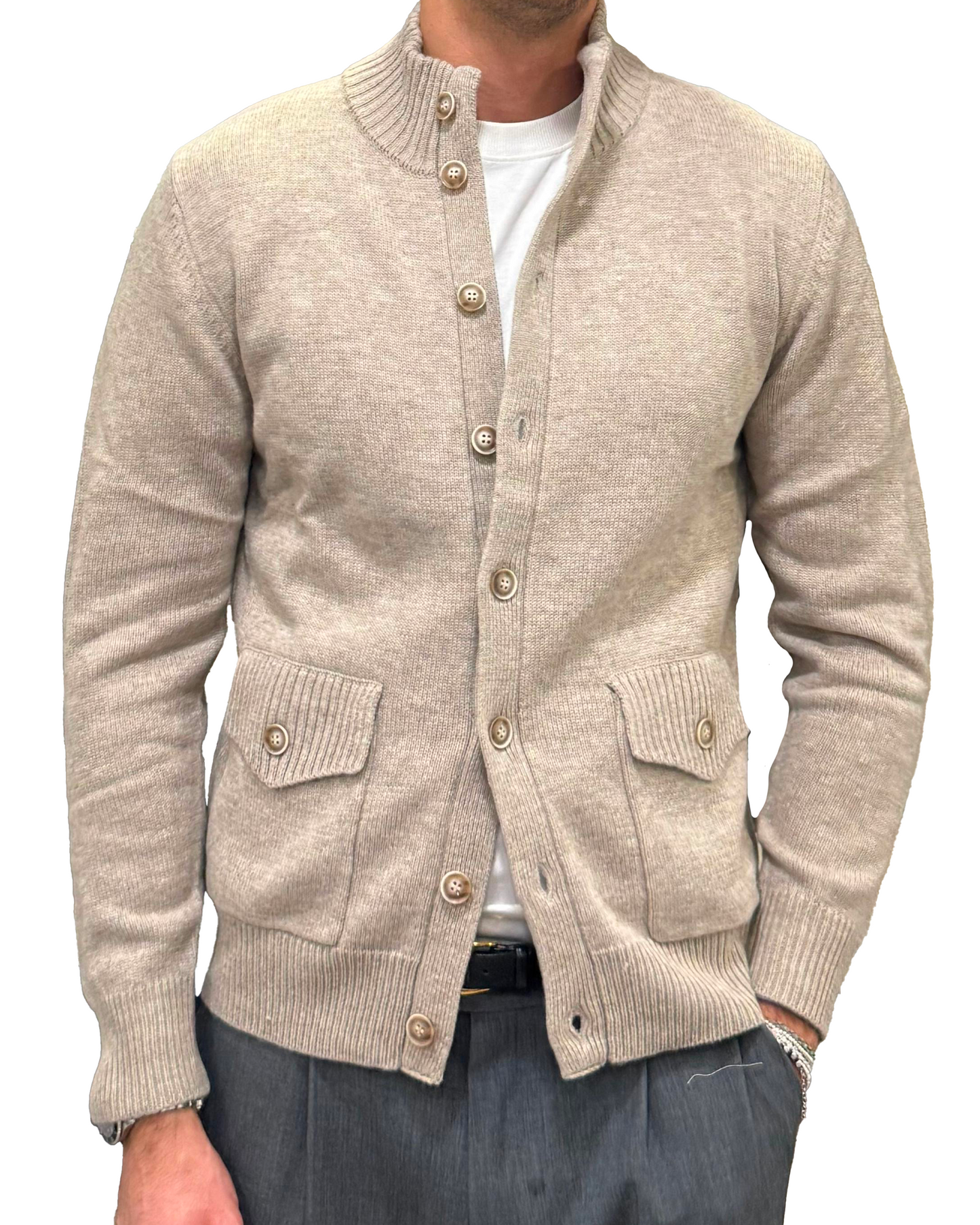 Cardigan misto lana
