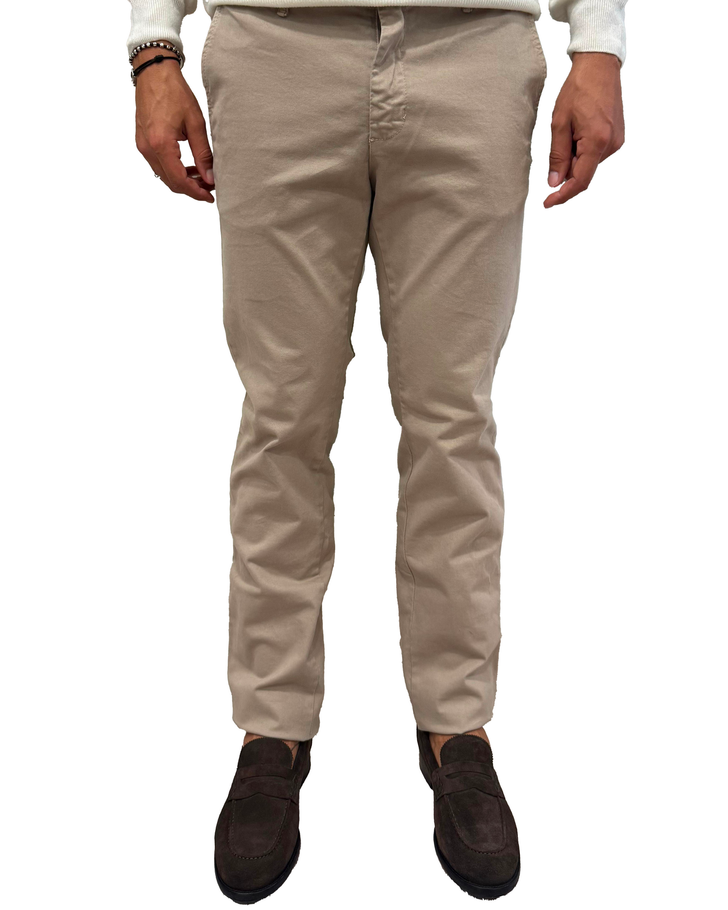 Pantalone slim in cotone