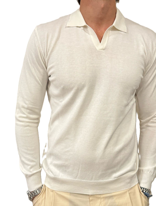 Polo cotone collo derby