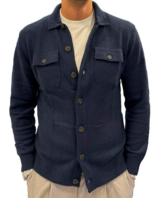 Field jacket in lana lambswool
