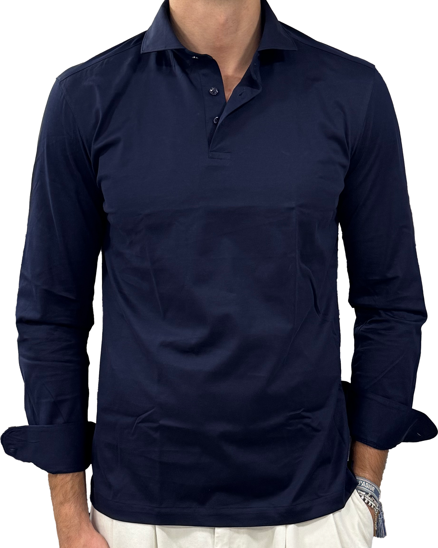 Polo camicia jersey extra fine
