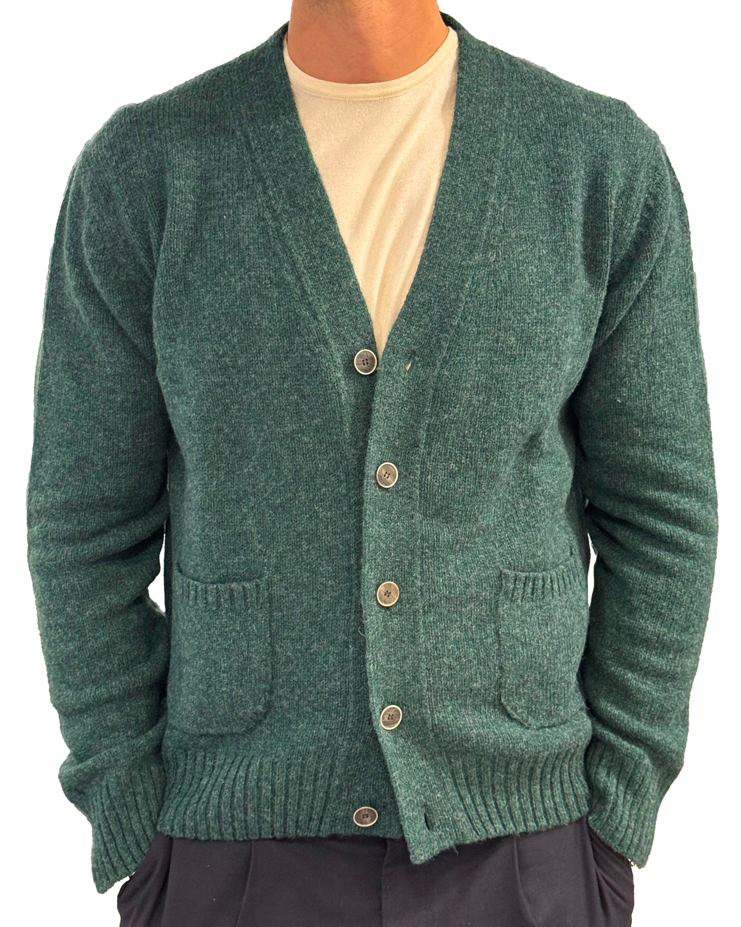 Cardigan in pura lana vergine