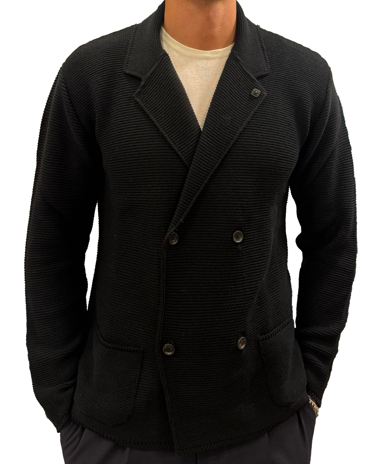 Blazer in maglia doppiopetto