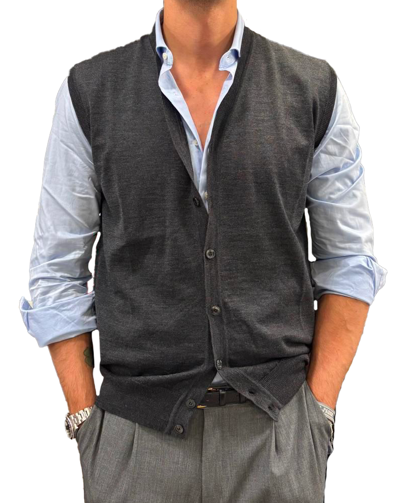 Gilet in pura lana merinos