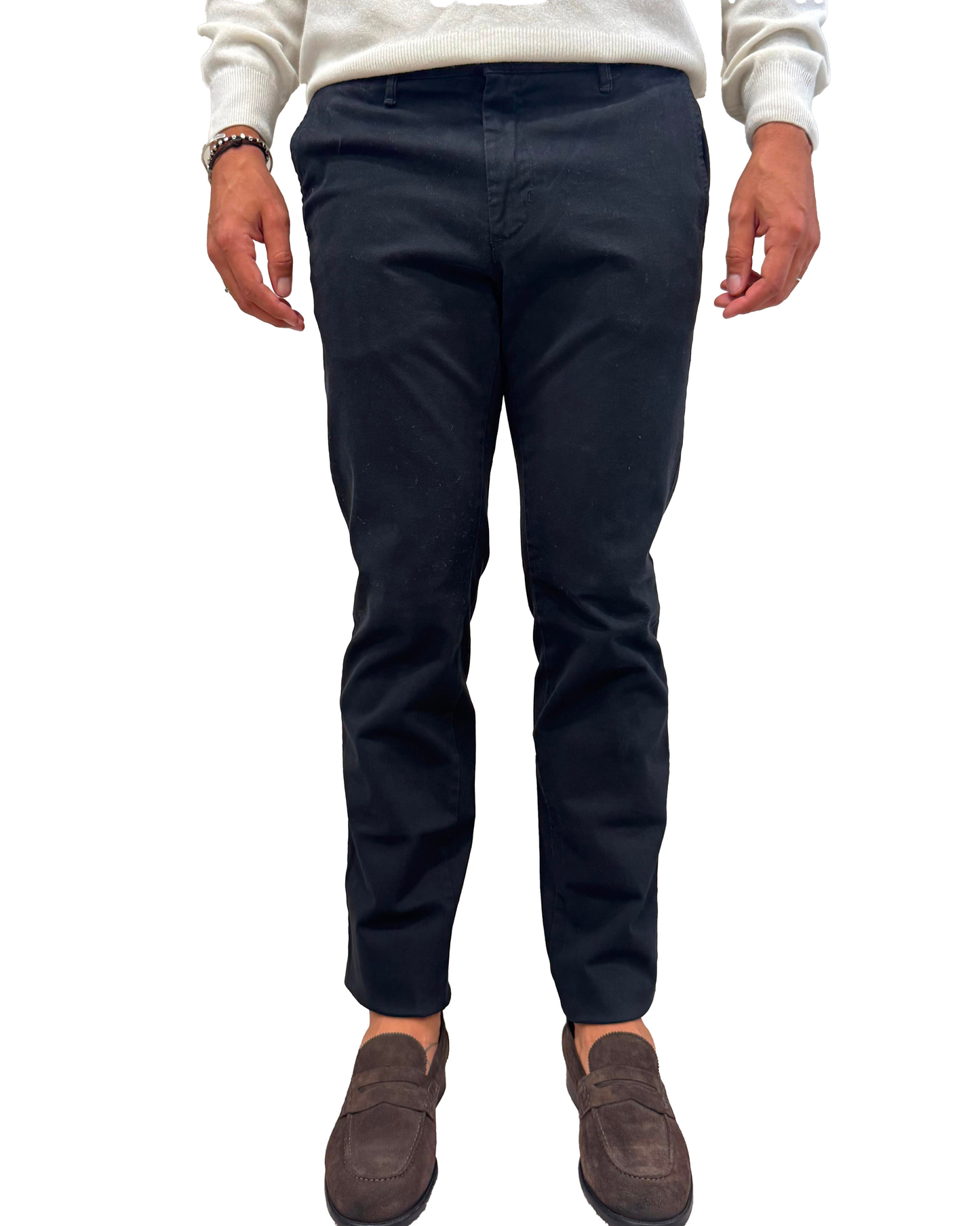 Pantalone slim in cotone