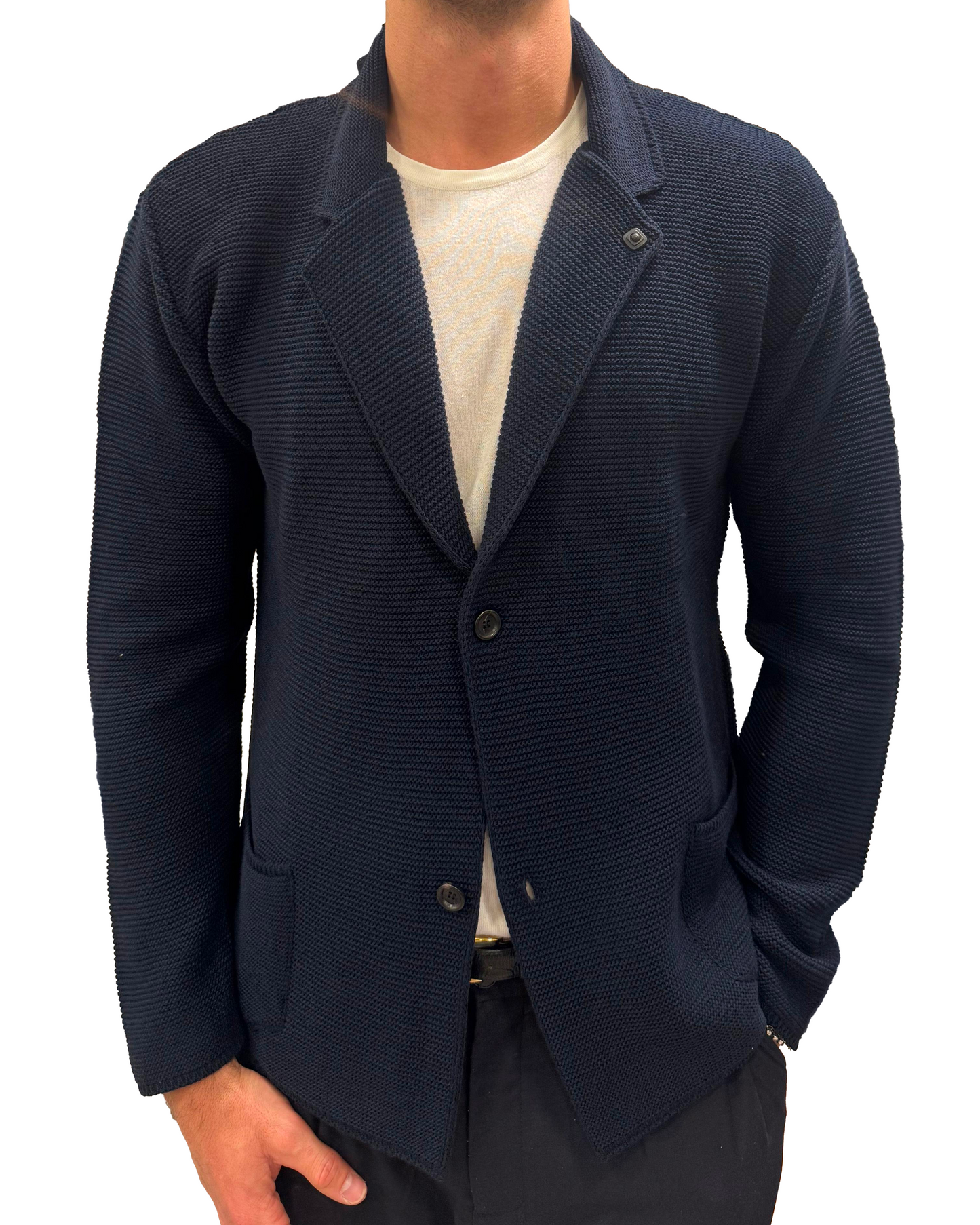 Blazer in maglia monopetto