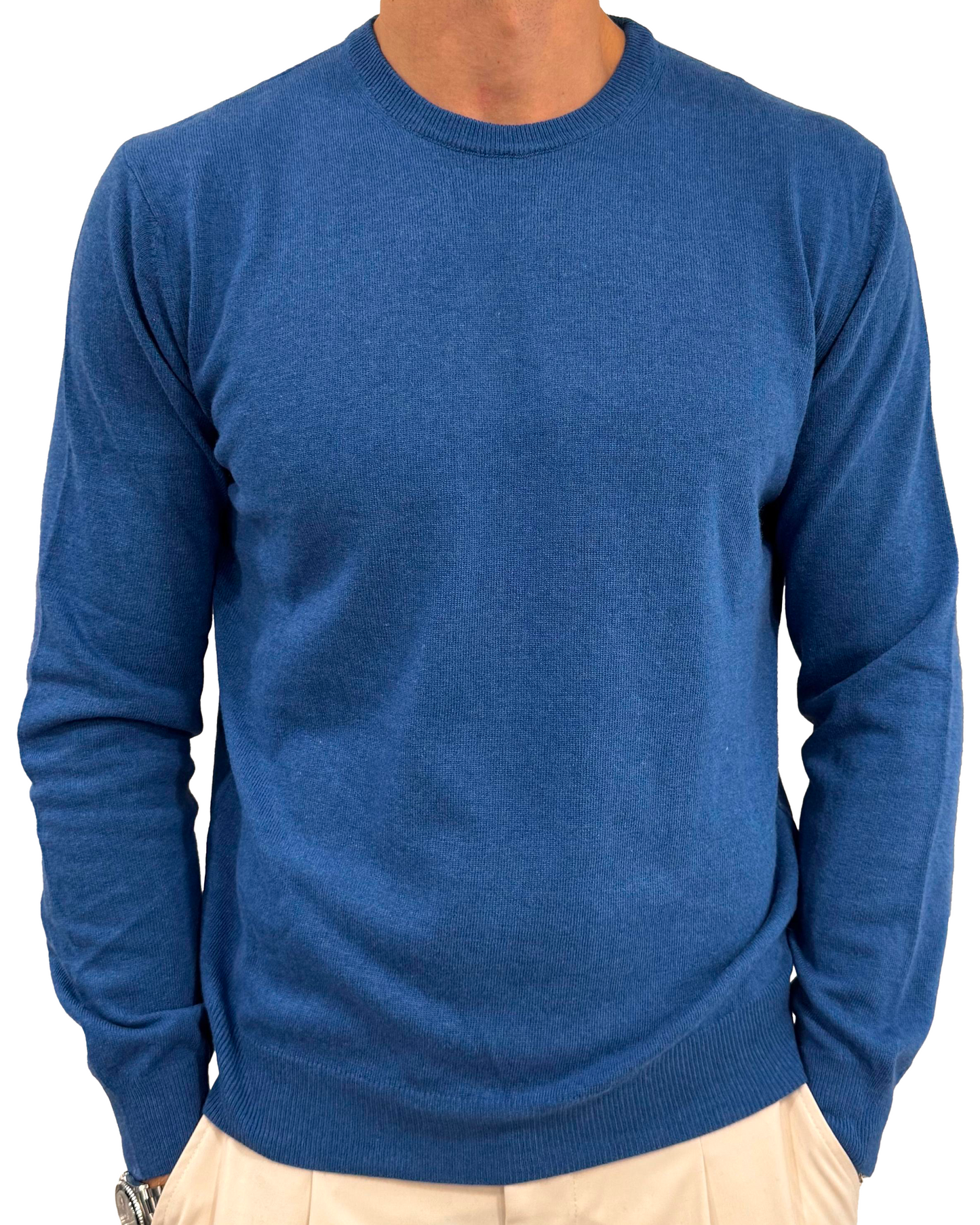 Maglia girocollo in lana e cashmere