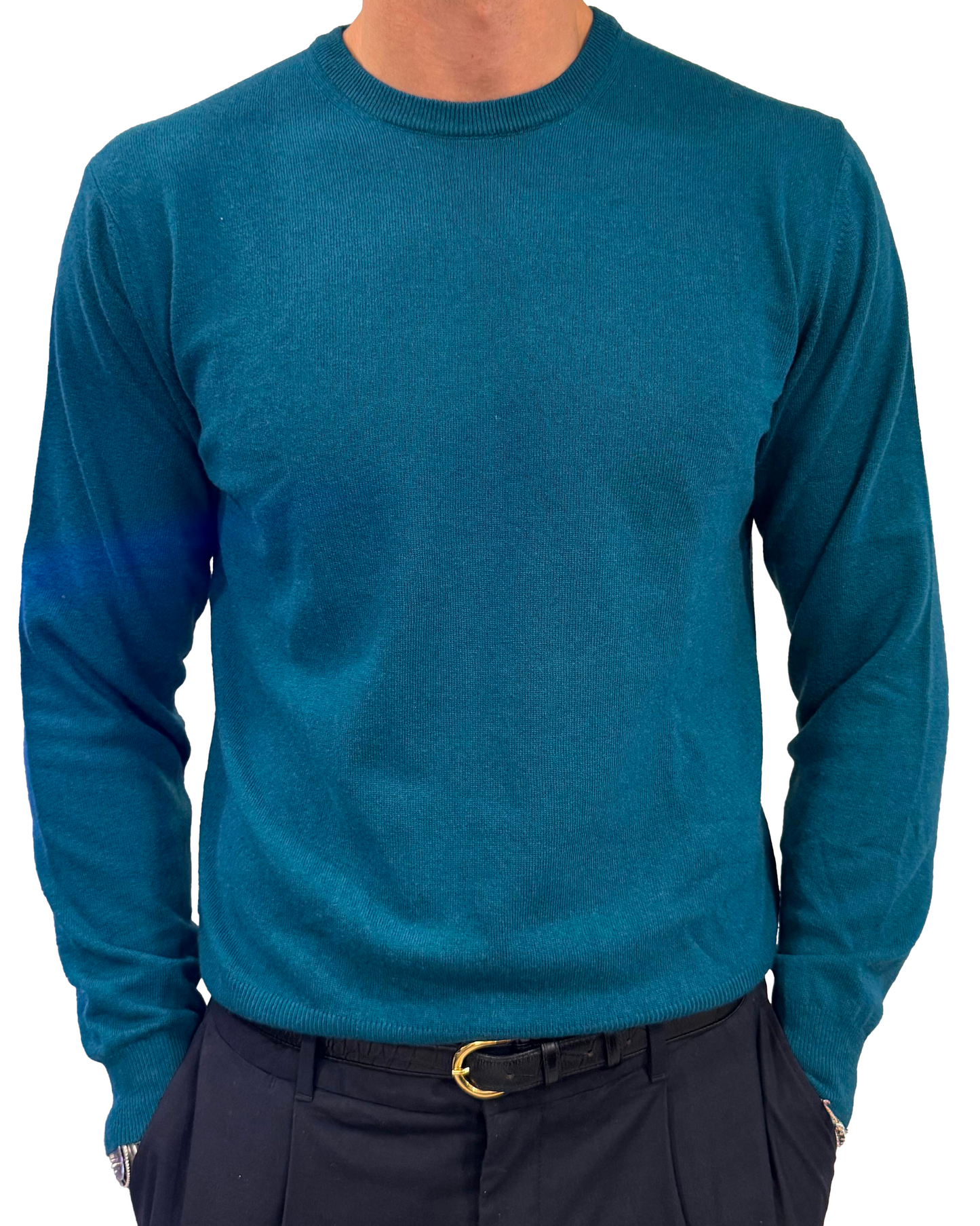 Maglia girocollo in lana e cashmere