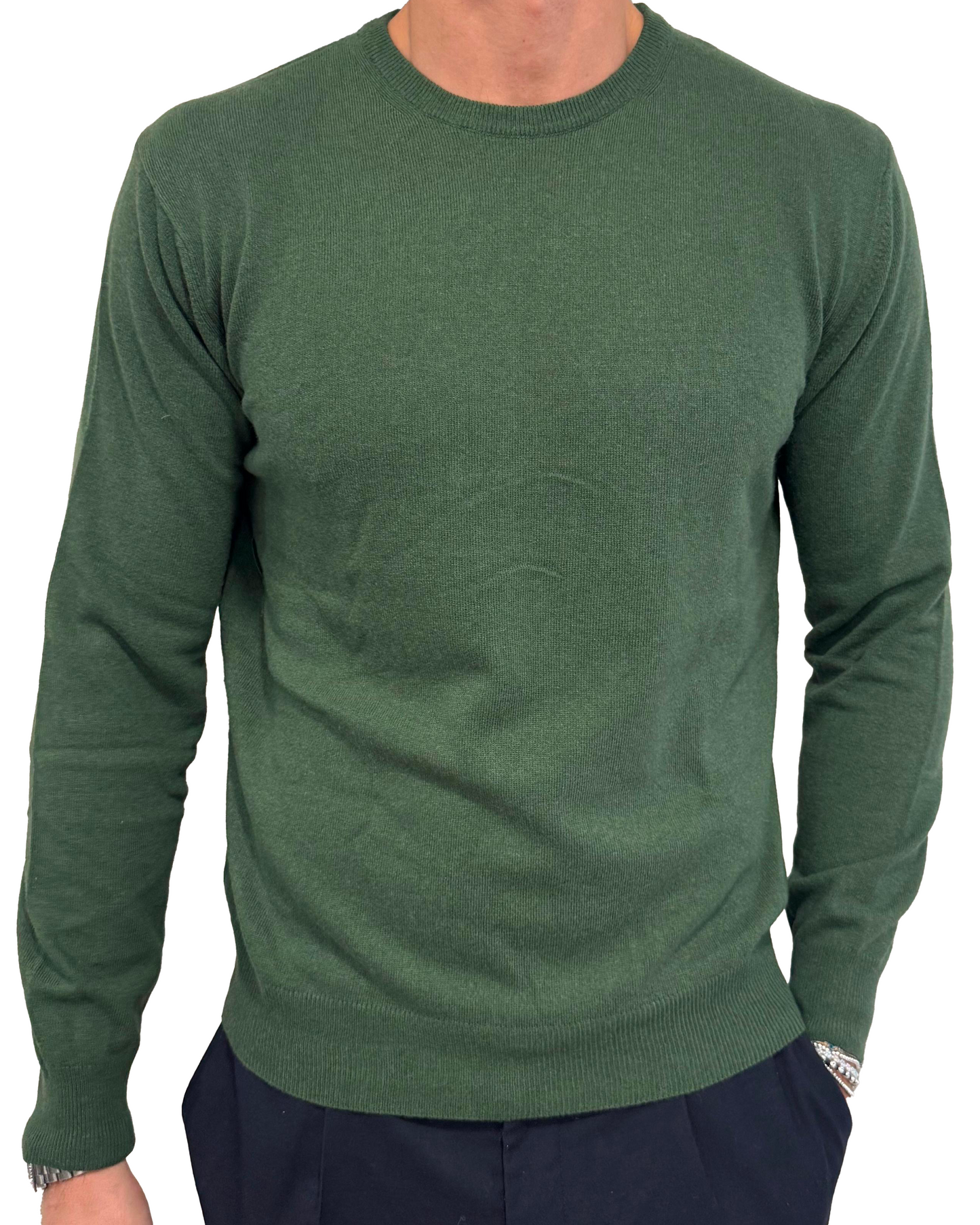 Maglia girocollo in lana e cashmere