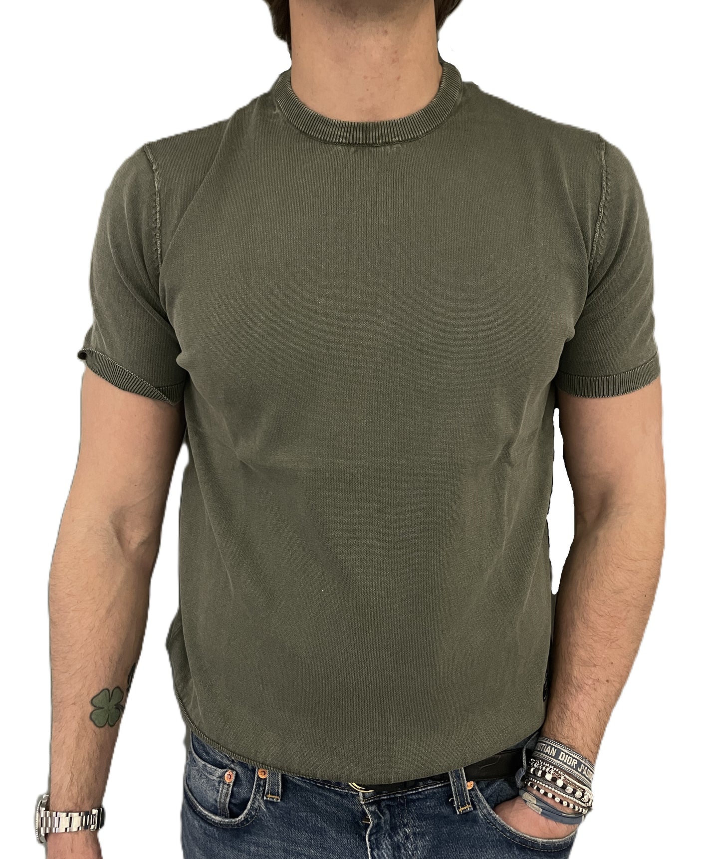 T-shirt in maglia impure puro cotone