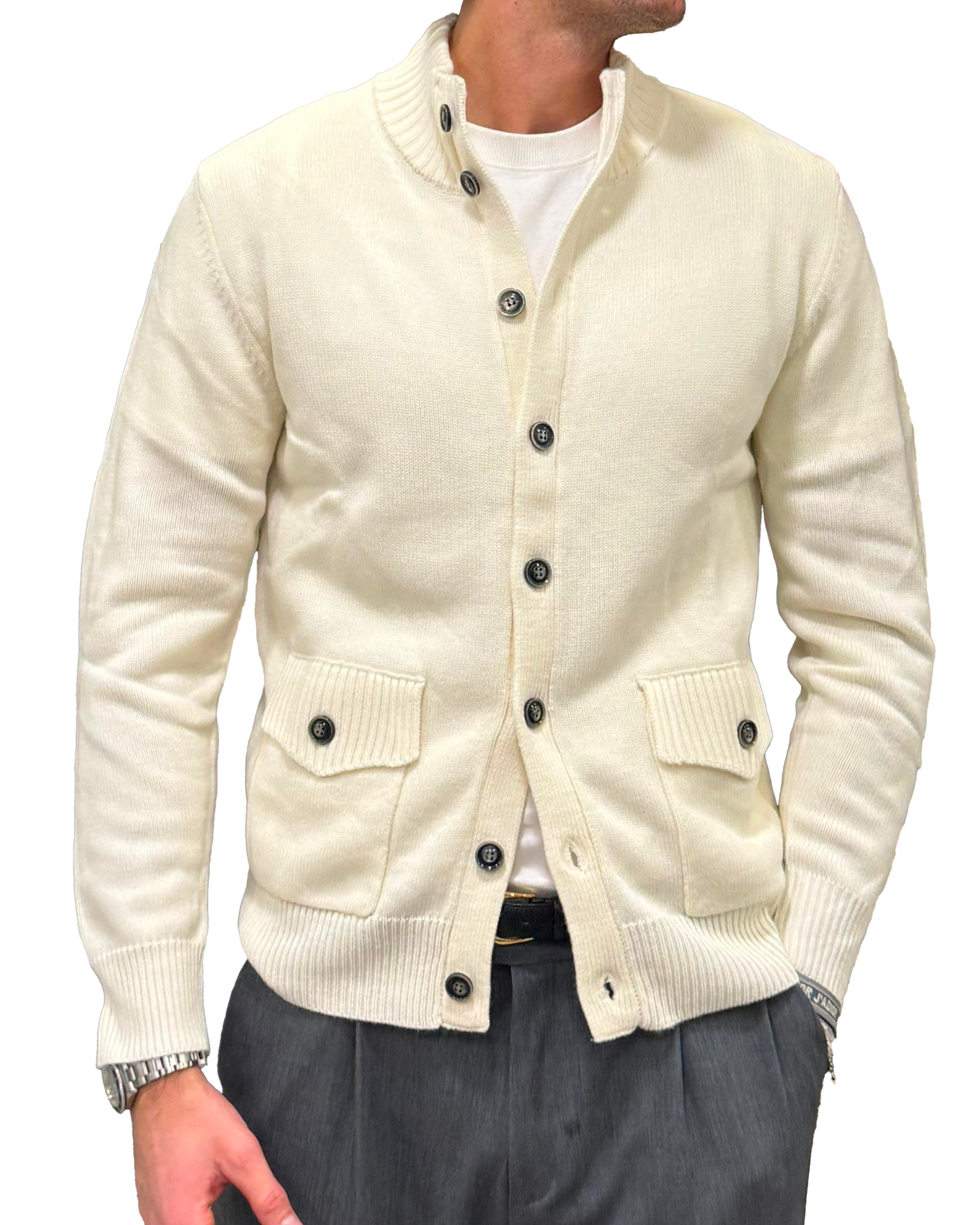 Cardigan misto lana