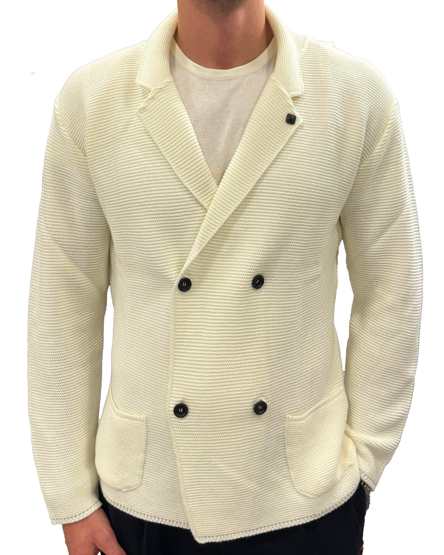Blazer in maglia doppiopetto