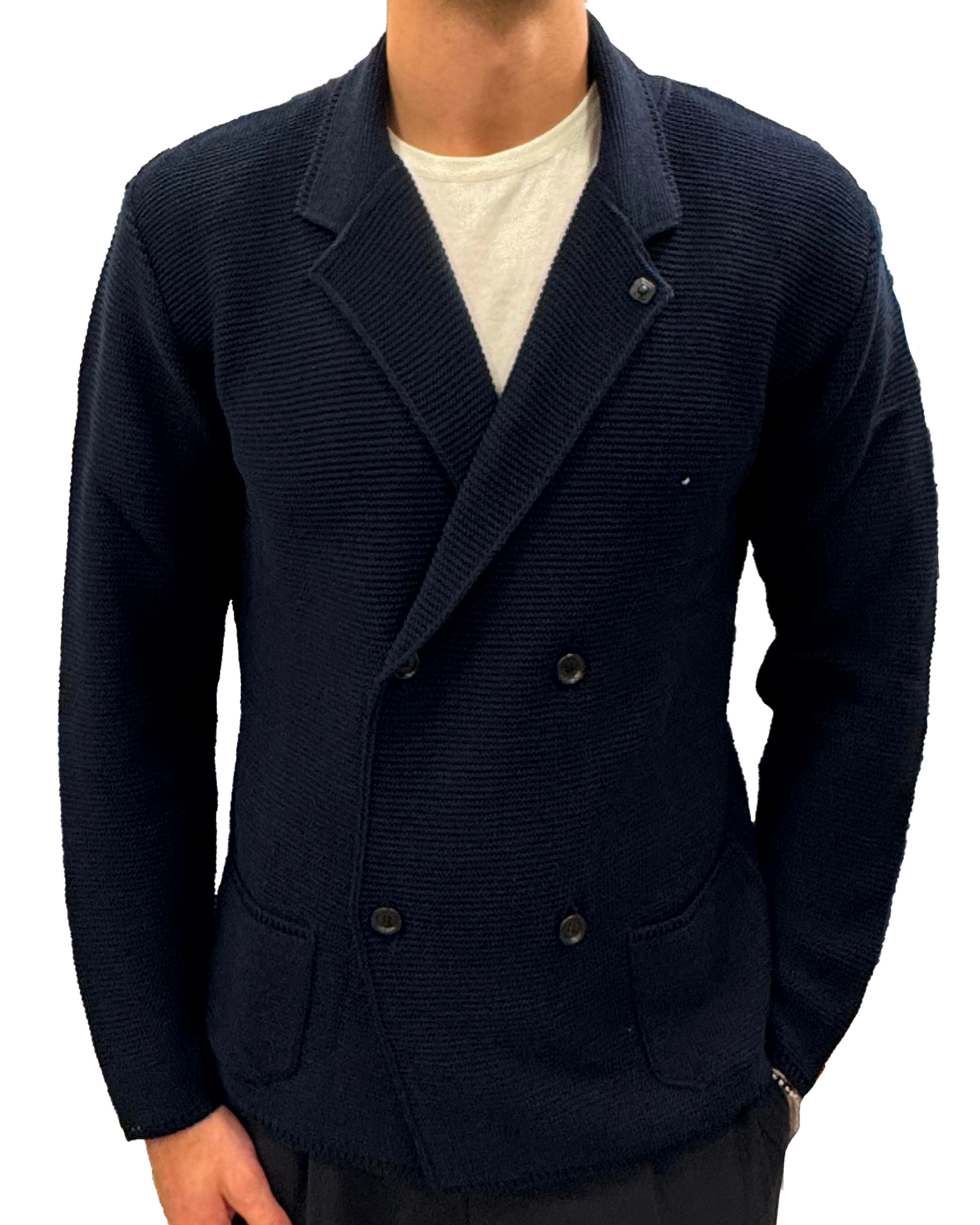 Blazer in maglia doppiopetto